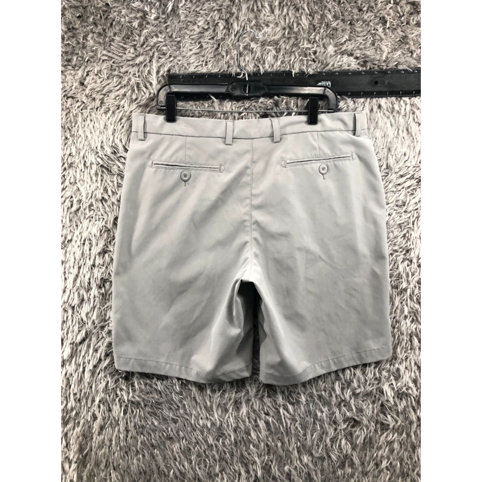 George George Mens Chino Shorts 36 Mid Rise Medium Wash Gray Size US 36 / EU 52 - 4 Thumbnail