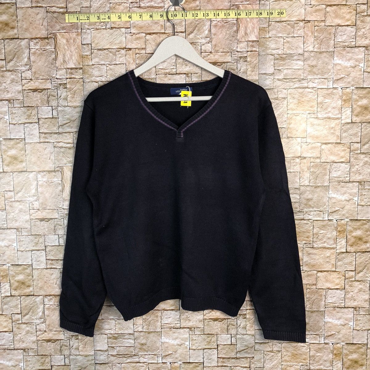 Japanese Brand × Tombolo Tombolo Varsity Mate Purple Knitwear #A221 Size US M / EU 48-50 / 2 - 1 Thumbnail