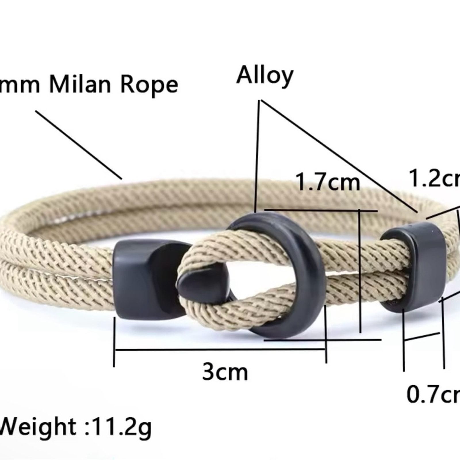 Other Men’s Black Rope Bracelet Size ONE SIZE - 4 Thumbnail