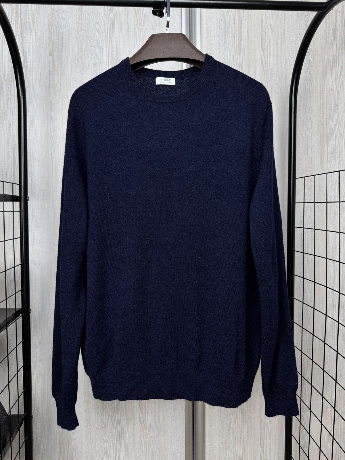 Malo Malo Optimum wool cashmere navy blue sweater Size US XL / EU 56 / 4 - 1 Thumbnail