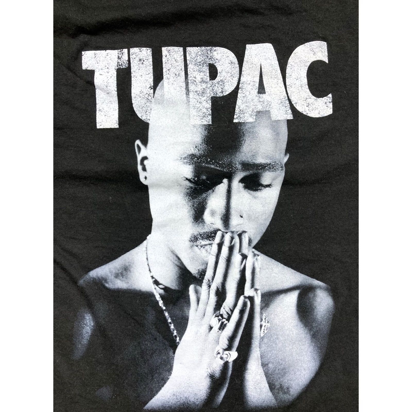 Vintage VINTAGE 2pac Tupac Shakur Praying Hand Graphic T-shirt Men Small Black Music Shirt Mens Small Black Graphic Print Hip Hop Retro 90s Size US S / EU 44-46 / 1 - 2 Thumbnail