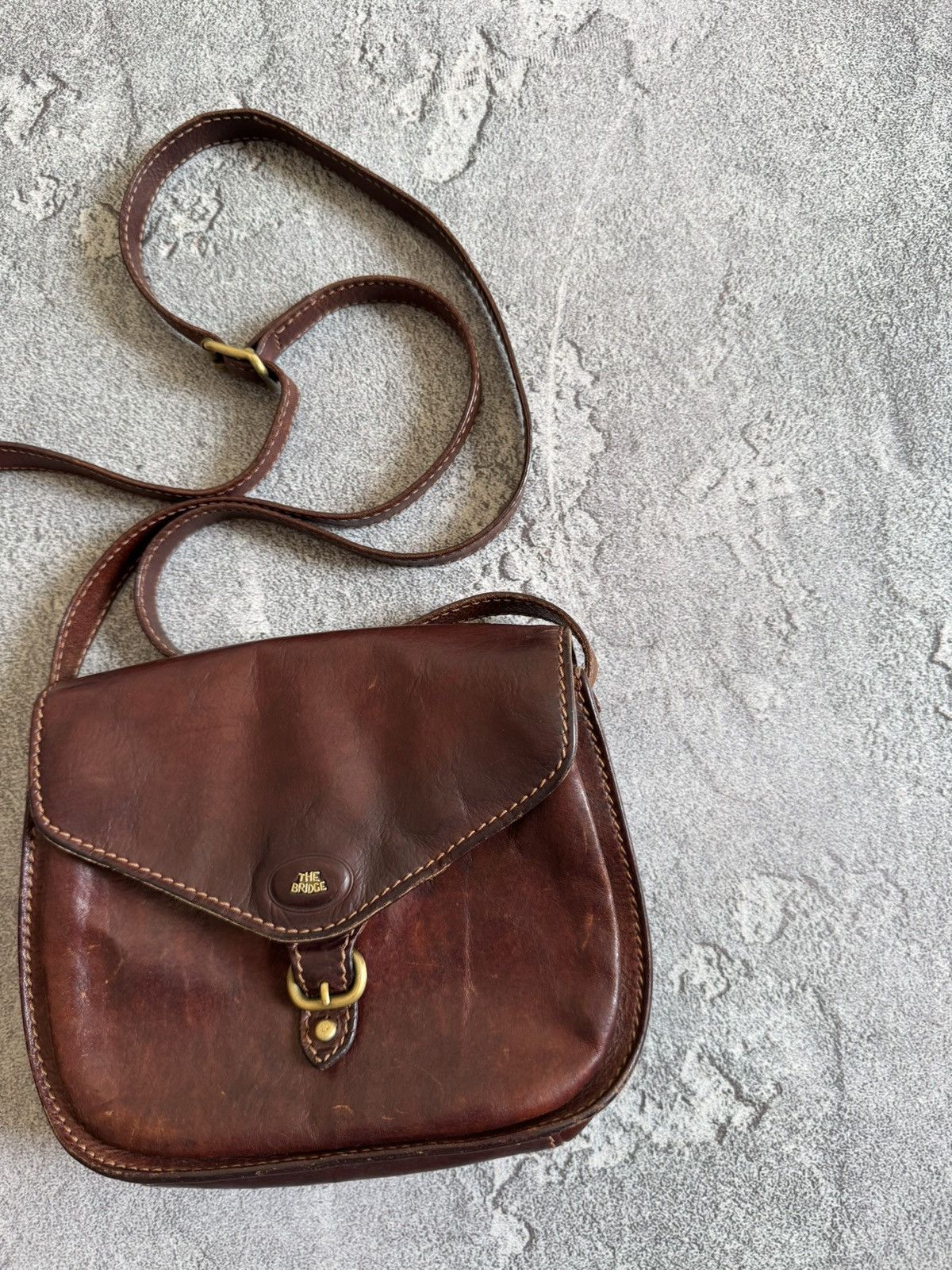 Leather The Bridge brown vintage leather bag 💼 shoulder Size ONE SIZE - 3 Thumbnail