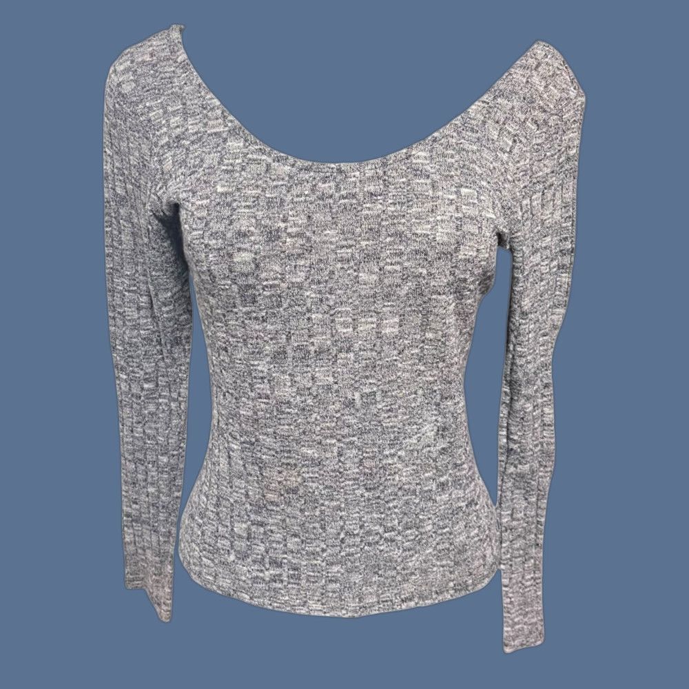 Vintage Ultra Flirt T-Shirt Womens Ribbed Fitted Marled Purple Scoop Neck M Medium Size M / US 6-8 / IT 42-44 - 1 Thumbnail