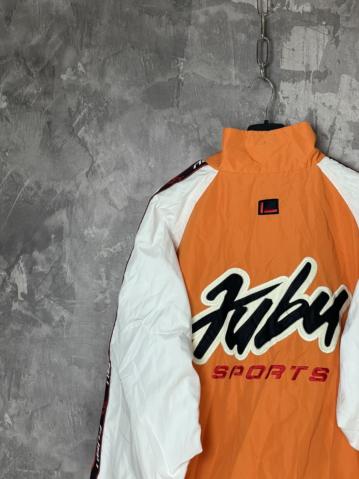 Designer × Fubu × Vintage FUBU SPORTS JACKET OVERSIZED NYLON SIZE L ORANGE Size US L / EU 52-54 / 3 - 3 Thumbnail