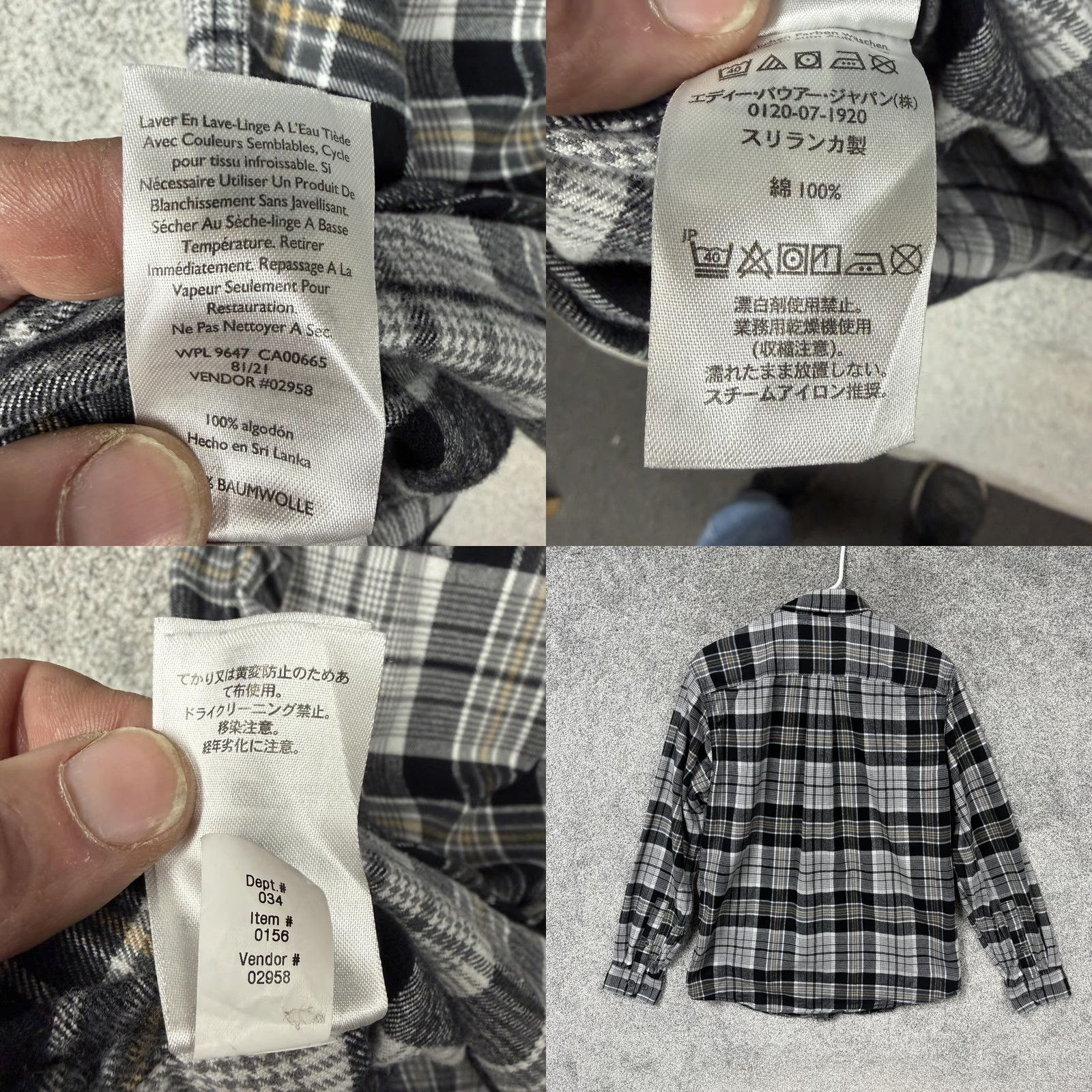 Eddie Bauer Eddie Bauer Flannel Button-Down Shirt Mens M Black Plaid Classic Fit Button-Up Casual Workwear Size US M / EU 48-50 / 2 - 8 Thumbnail