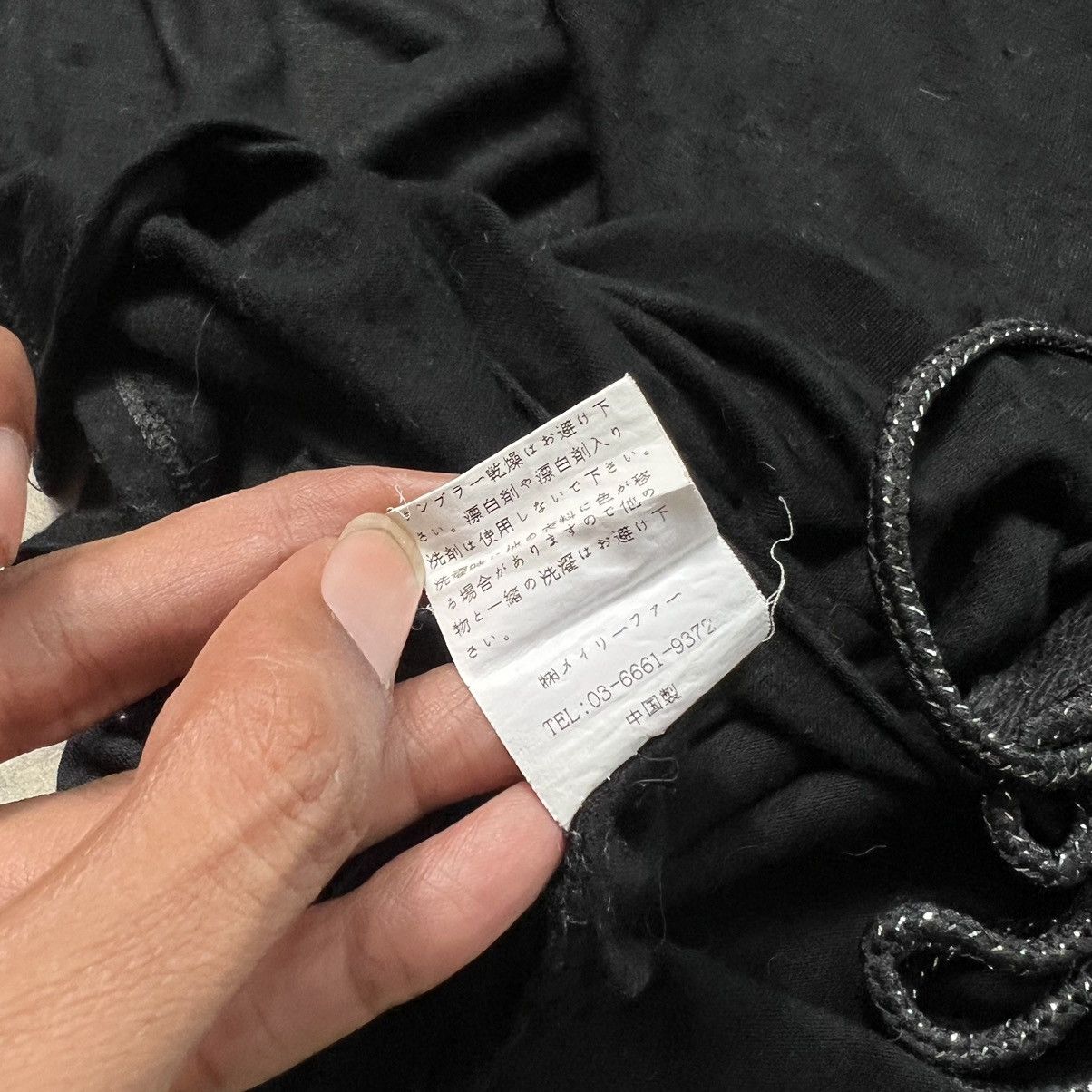 If Six Was Nine 2000s Black Skull Vkei Style Back Lace Studed Shirt Size ONE SIZE - 8 Thumbnail