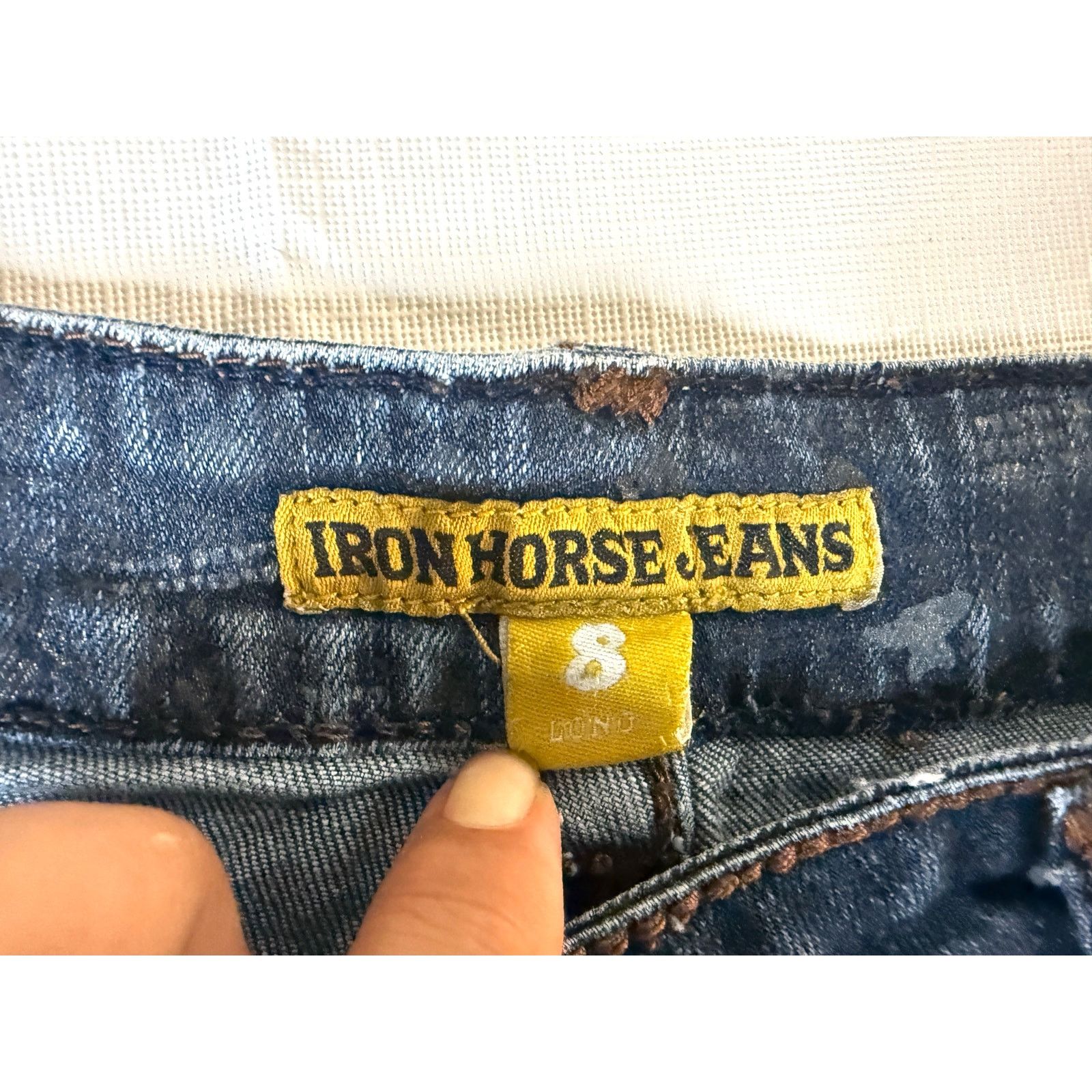 & Other Stories Iron Horse Western Bootcut Jeans Women's Sz 8 Studded Pocket Size 30" / US 8 / IT 44 - 4 Thumbnail