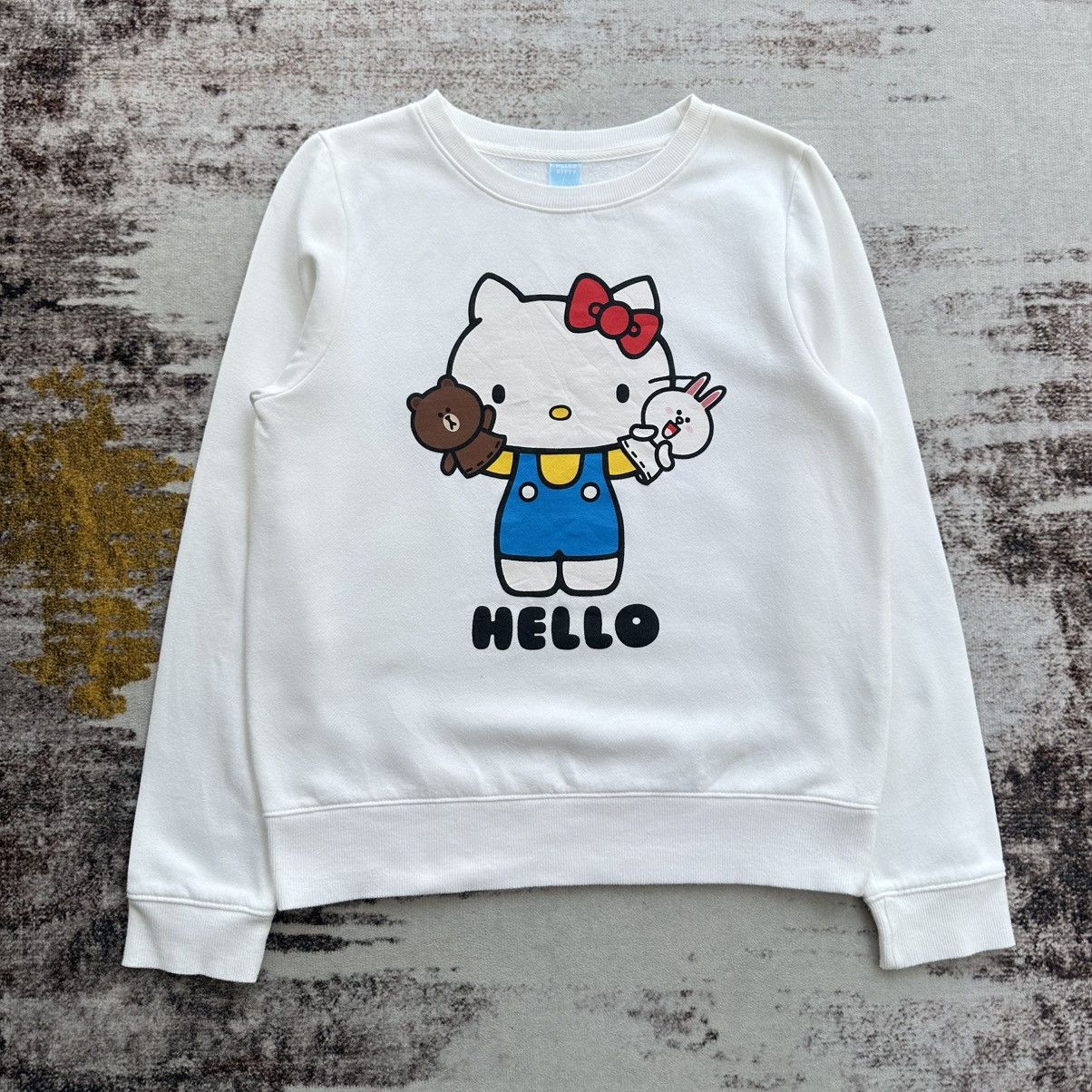 Japanese Brand HELLO KITTY BIG LOGO SWEATSHIRT RARE Size US XS / EU 42 / 0 - 2 Thumbnail