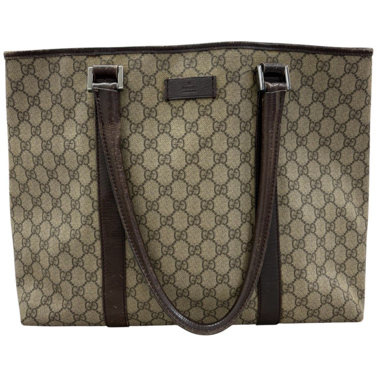 Gucci Gucci Gucci GG Supreme Canvas Leather Tote Bag Textile Tote Bag 114288 DUTY FREE for USA Size ONE SIZE - 1 Thumbnail