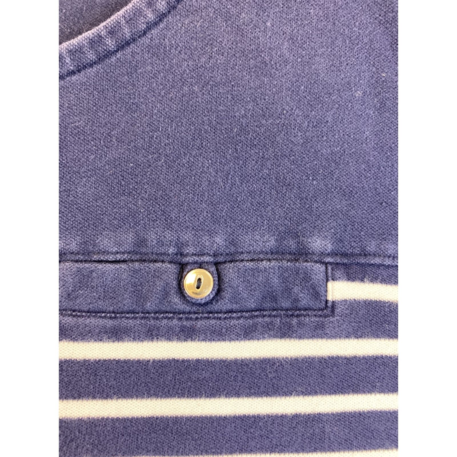 Croft & Barrow Womens Croft & Barrow Navy Blue Striped 3X 3XL Cotton Sweater 78-29 Size XXL / US 16-18 / IT 52-54 - 5 Thumbnail