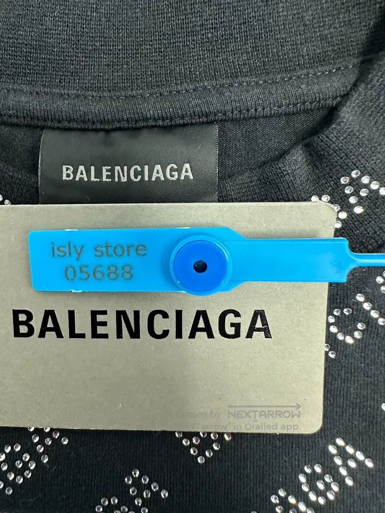 Balenciaga Balenciaga Letter Sequin Casual Long Sleeve T-Shirt Size US XS / EU 42 / 0 - 4 Thumbnail
