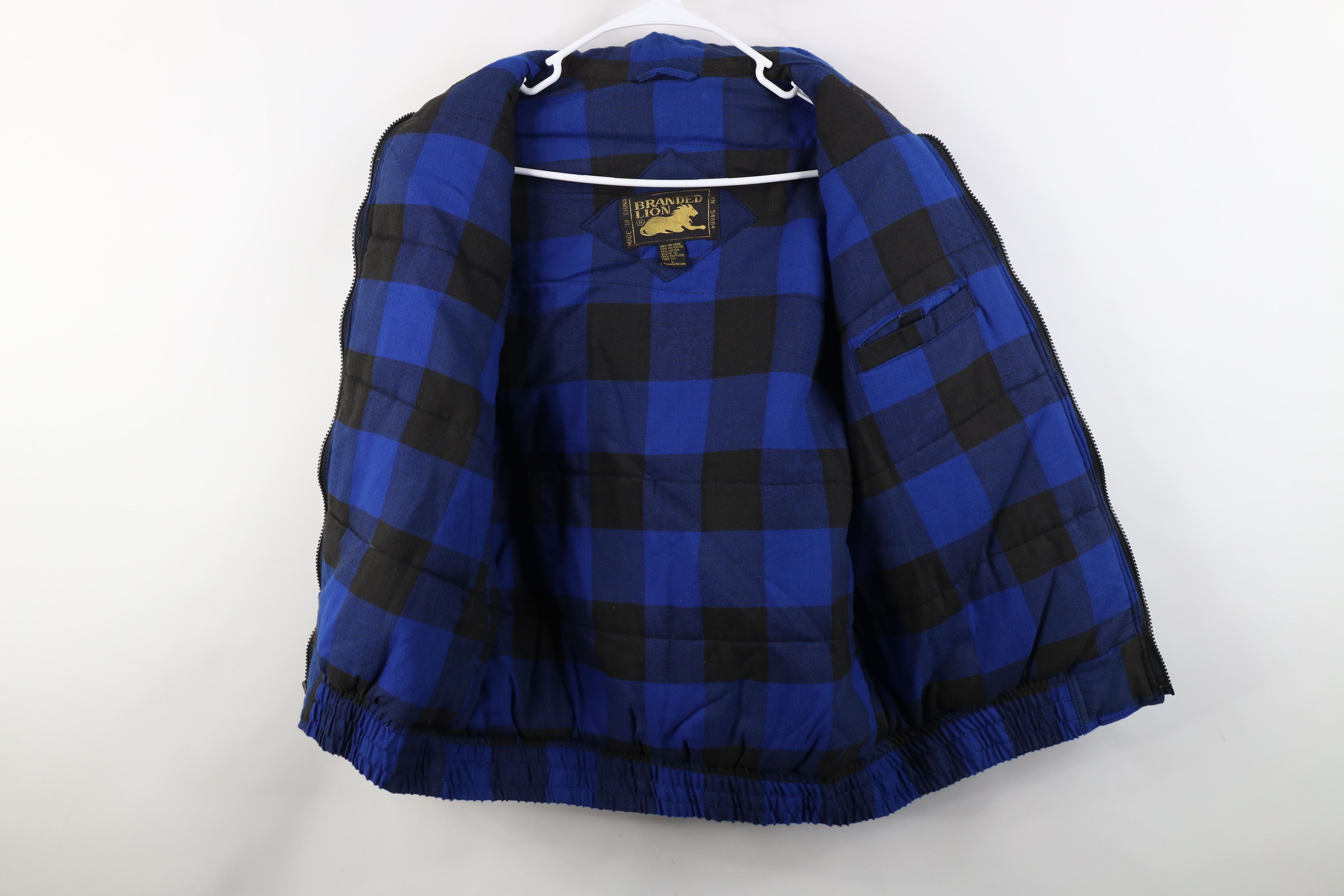 Vintage Vintage 90s Streetwear Full Zip Puffer Vest Jacket Plaid Size US L / EU 52-54 / 3 - 9 Thumbnail
