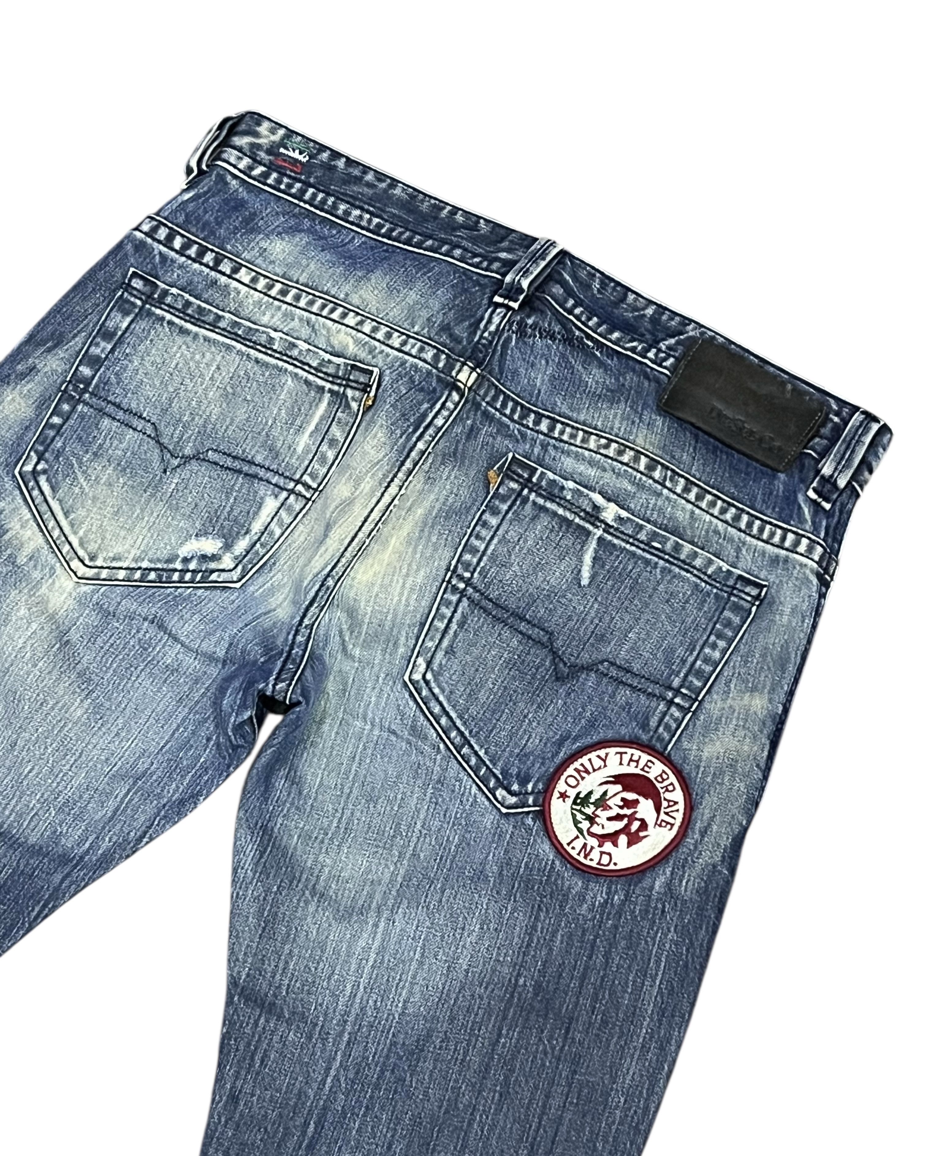 Diesel 🤘🏼Vintage DIESEL DNA Punk Rock Slim Skinny Mudwash Denim Size US 31 - 10 Thumbnail