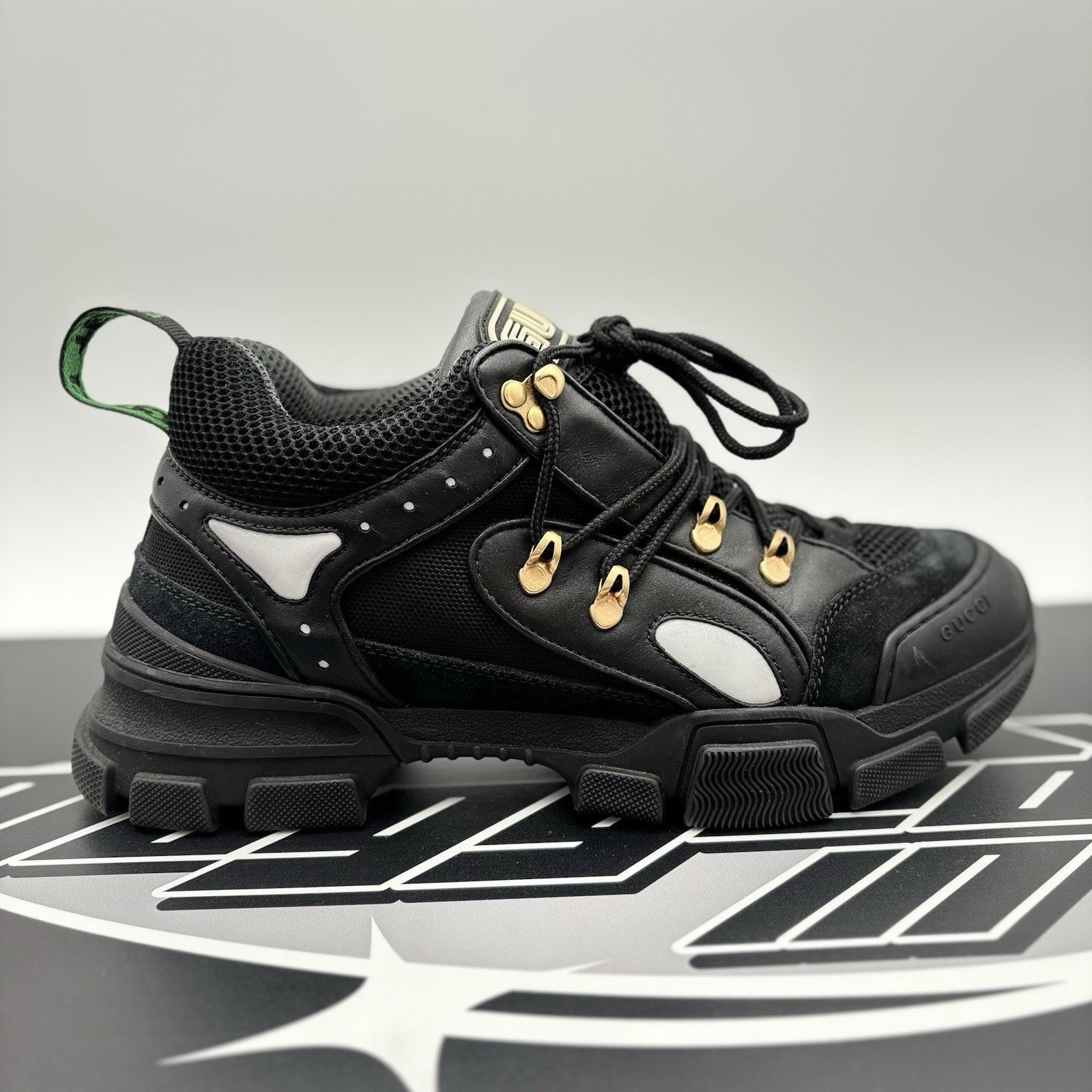 Gucci Gucci Flashtrek ' SEGA Black Leather ' | GOOD CONDITION! Size US 8.5 / EU 41-42 - 2 Thumbnail