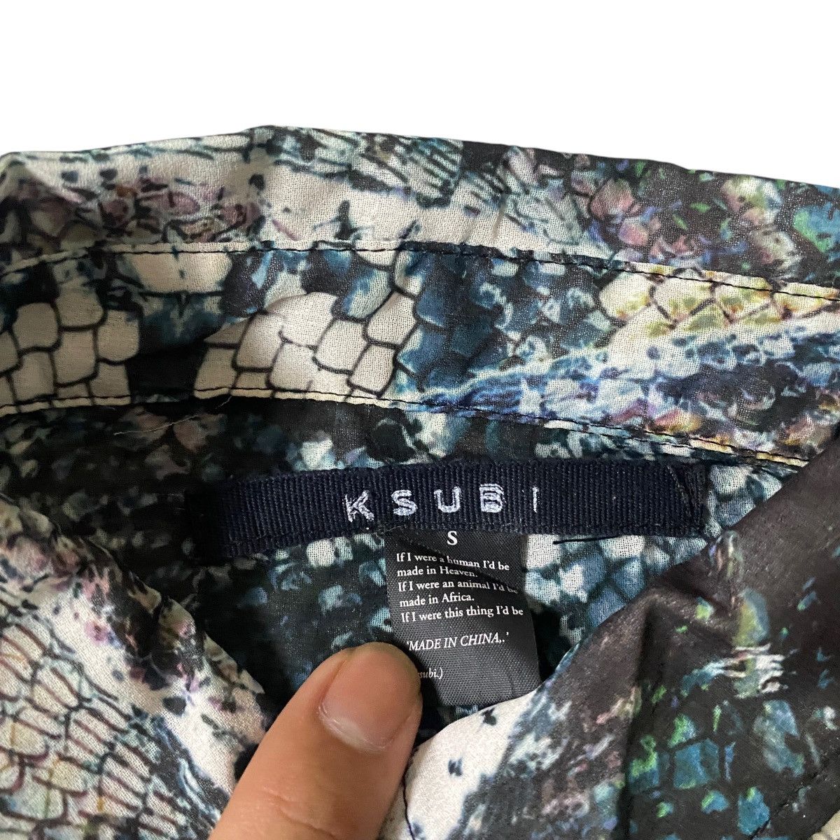 If Six Was Nine 2000's Ksubi Snakeskin Mesh Shirts Size US M / EU 48-50 / 2 - 6 Thumbnail