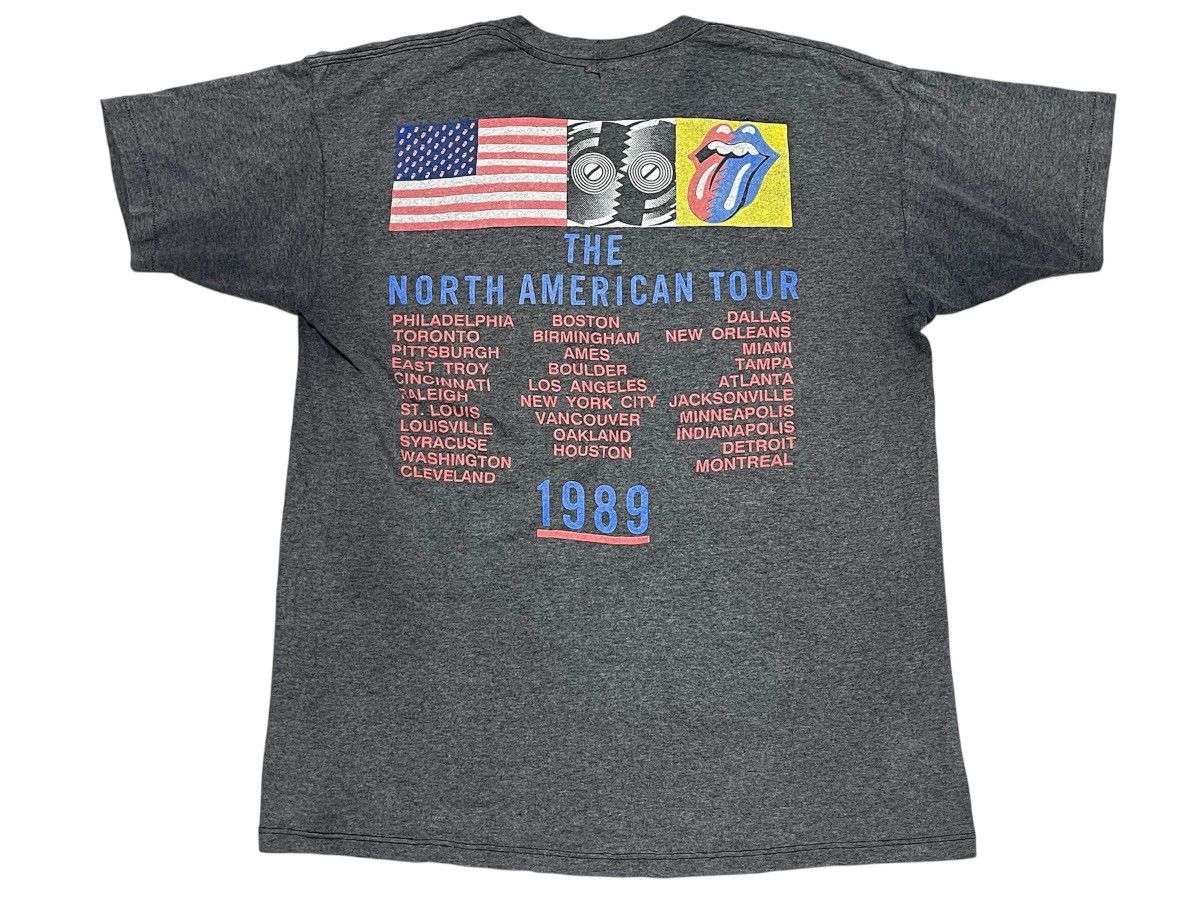 Vintage Vintage 80s Rolling Stones 'The North America Tour 1989' Size US L / EU 52-54 / 3 - 2 Thumbnail