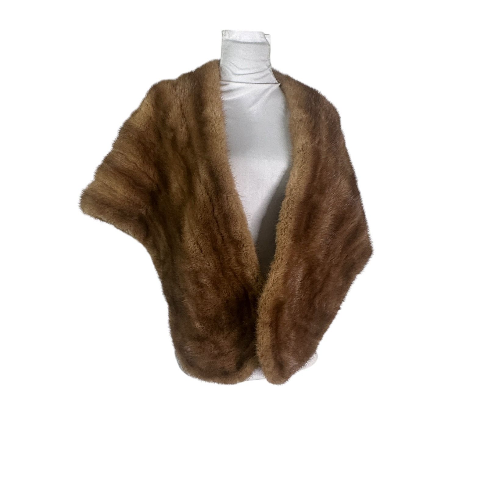 Vintage Vintage 1960s Van Dyke Brown Mink Fur Stole Wrap Size ONE SIZE - 1 Thumbnail