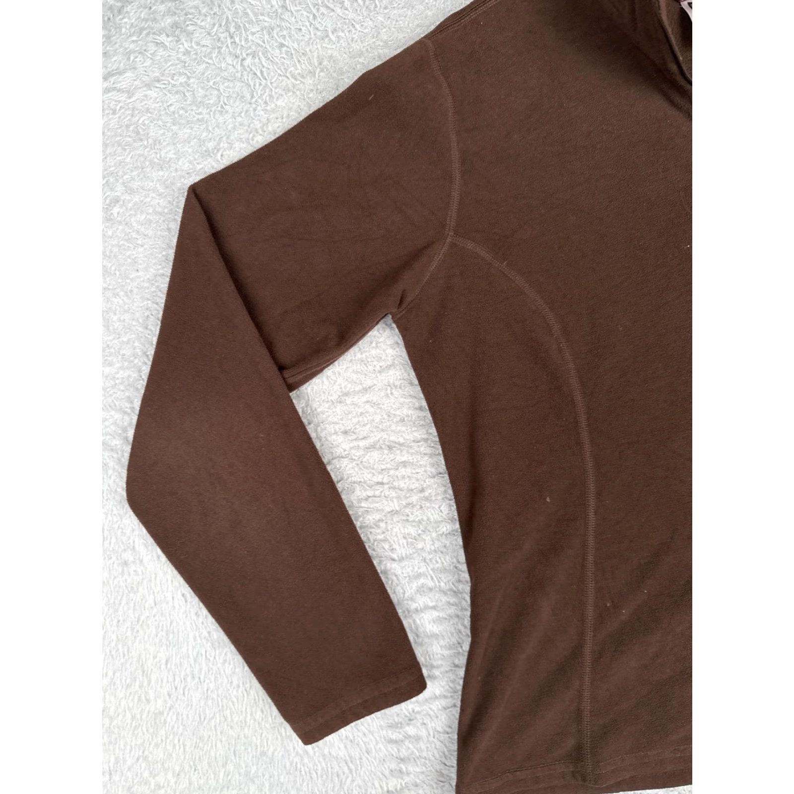 The North Face The North Face Fleece Pullover Womens Small Brown 1/4 Zip Mock Neck Hiking TKA100 Size S / US 4 / IT 40 - 3 Thumbnail