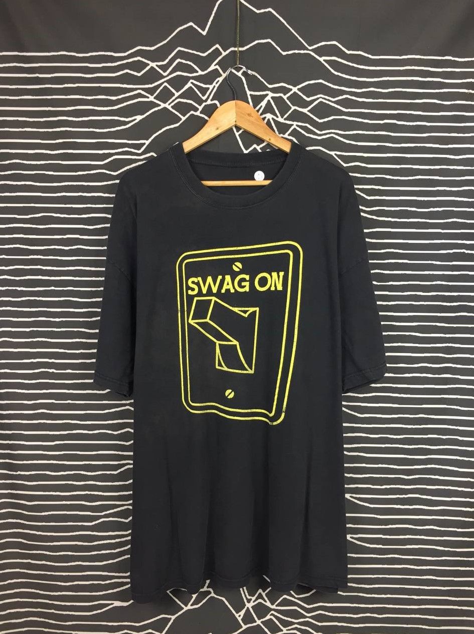 Vintage Distressed Swag On Big Logo Statement Quote Rock & Roll Tee Size US XXL / EU 58 / 5 - 1 Thumbnail