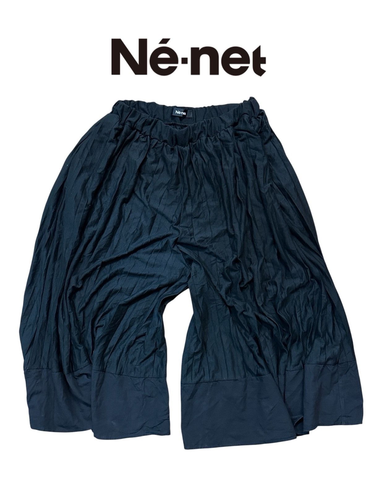 Ne-Net Ne - Net ( Issey Miyake ) Wide Pleated Cropped Pant Size US 30 / EU 46 - 1 Thumbnail