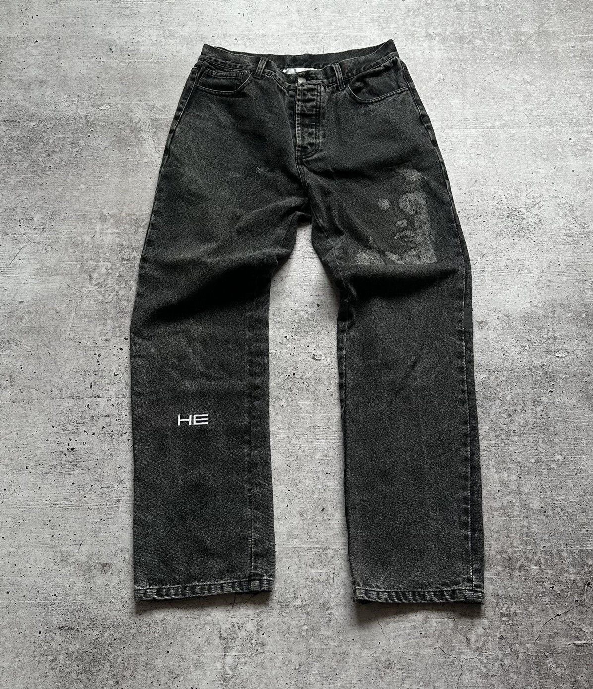 Heliot Emil Men's Heliot Emil Printed Denim Jeans Pants Size US 32 / EU 48 - 1 Thumbnail