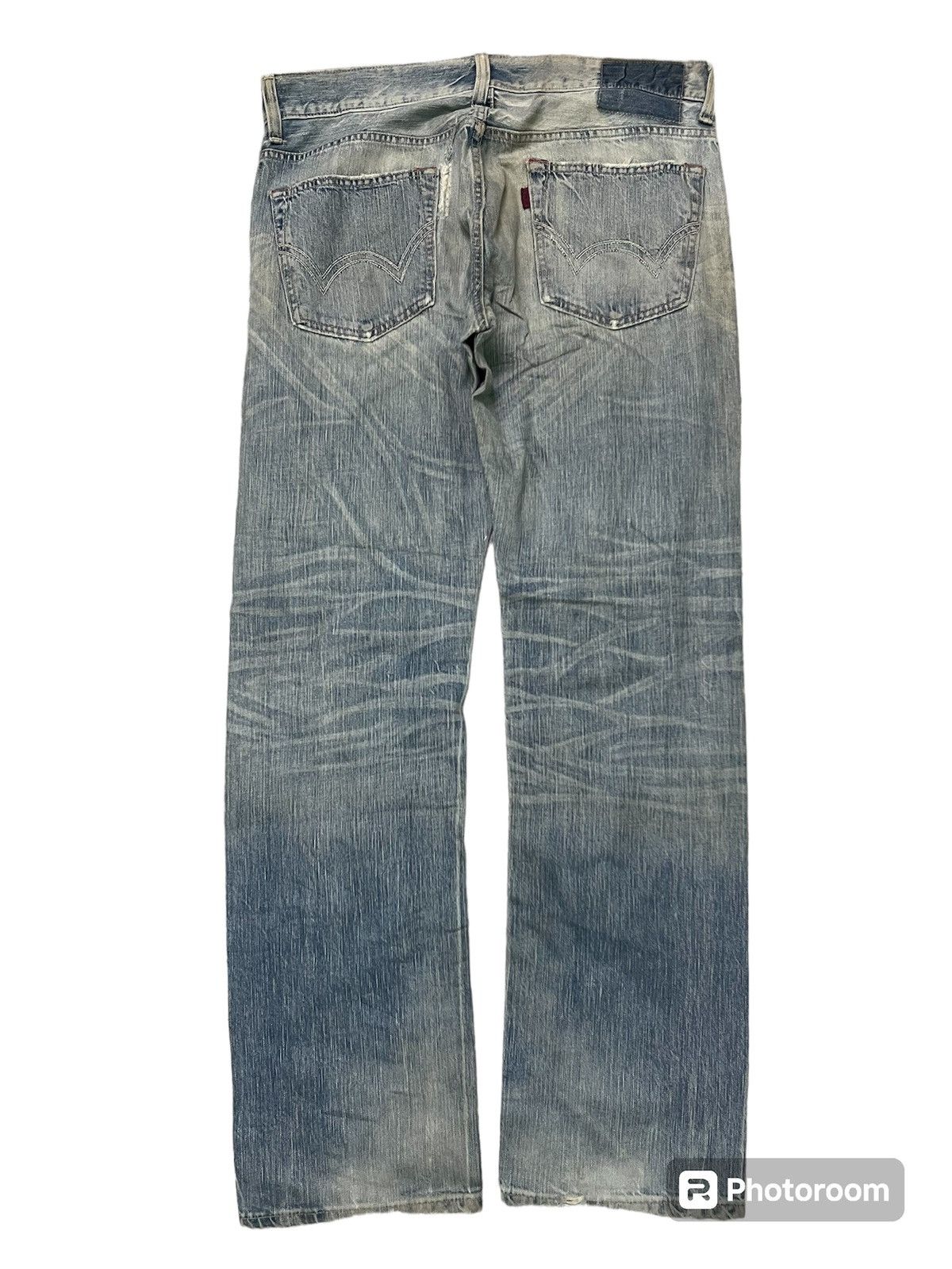Edwin 2000s EDWIN 503 JEANS RARE DESIGN DISTRESSED Size US 36 / EU 52 - 3 Thumbnail