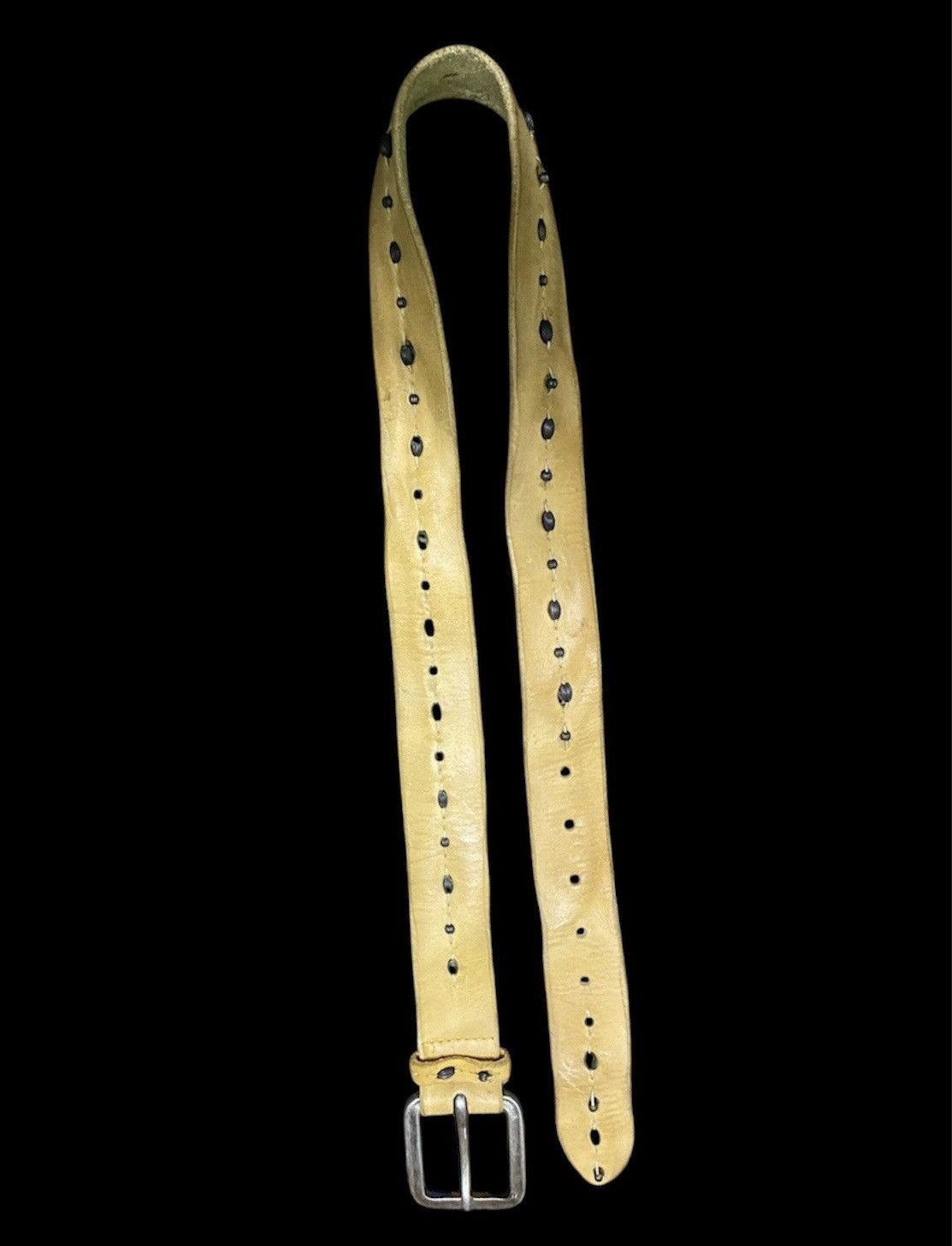 Leather × Orciani VINTAGE ORCIANI LEATHER BELT SOLID BRASS Size ONE SIZE - 10 Thumbnail