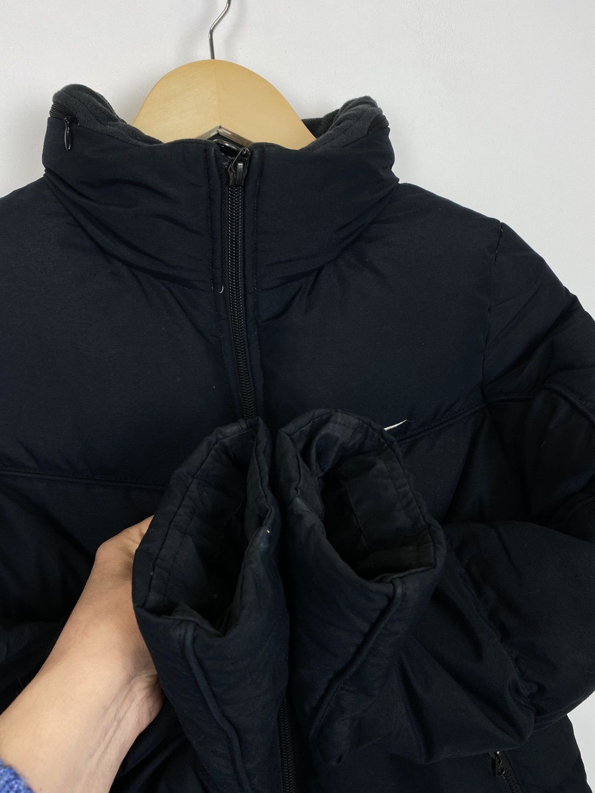 Vintage Nike Vintage Padded Puffer Down Black Full Zip Jacket Womens Size XS / US 0-2 / IT 36-38 - 3 Thumbnail