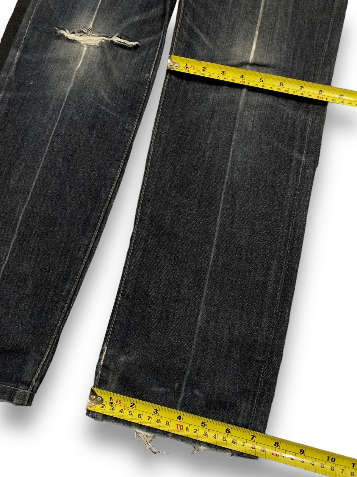 JOSEPH HOMME Vintage Joseph Homme Japan Dark Blue Washed Distressed Jeans Size US 30 / EU 46 - 13 Thumbnail