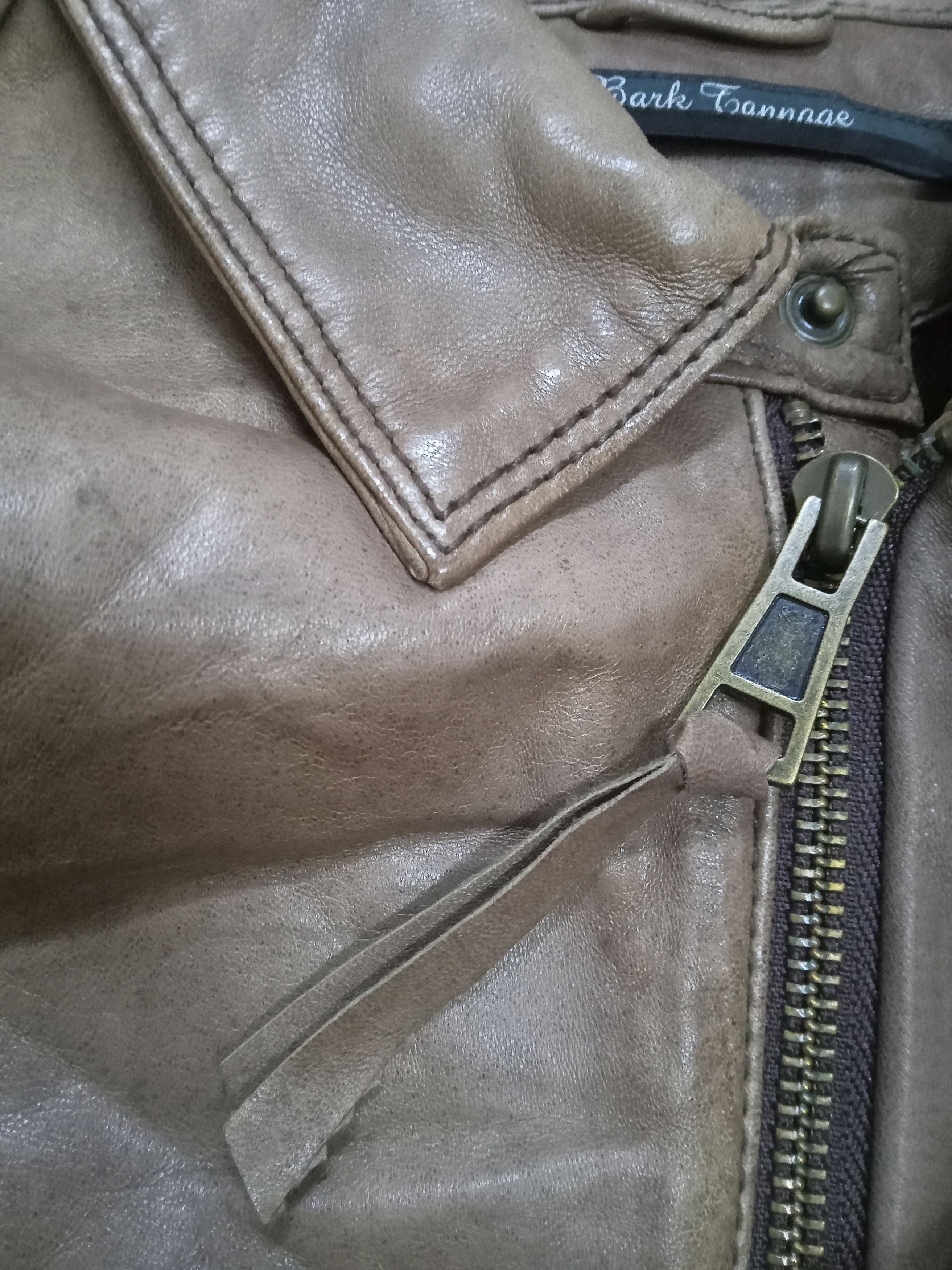 Japanese Brand Bark Tannage Leather Jacket Size S / US 4 / IT 40 - 7 Thumbnail