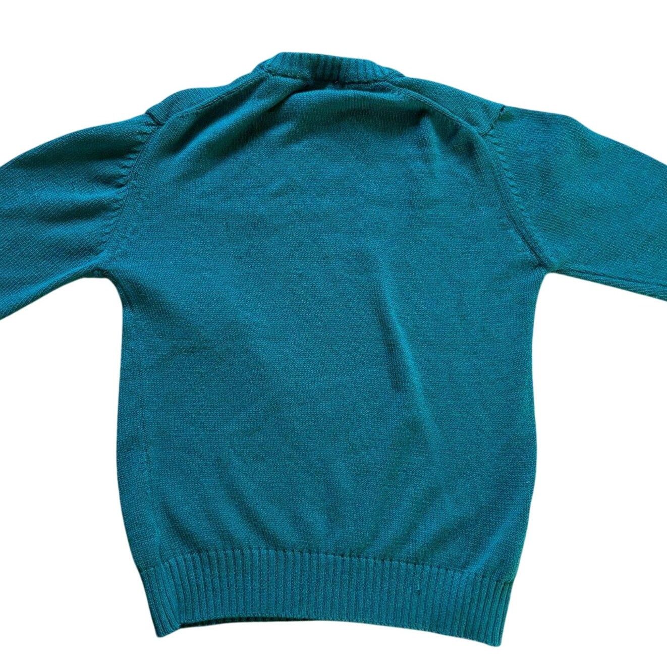 Lacoste vintage 80s Izod x Lacoste green knit sweater designer retro Size US S / EU 44-46 / 1 - 7 Thumbnail