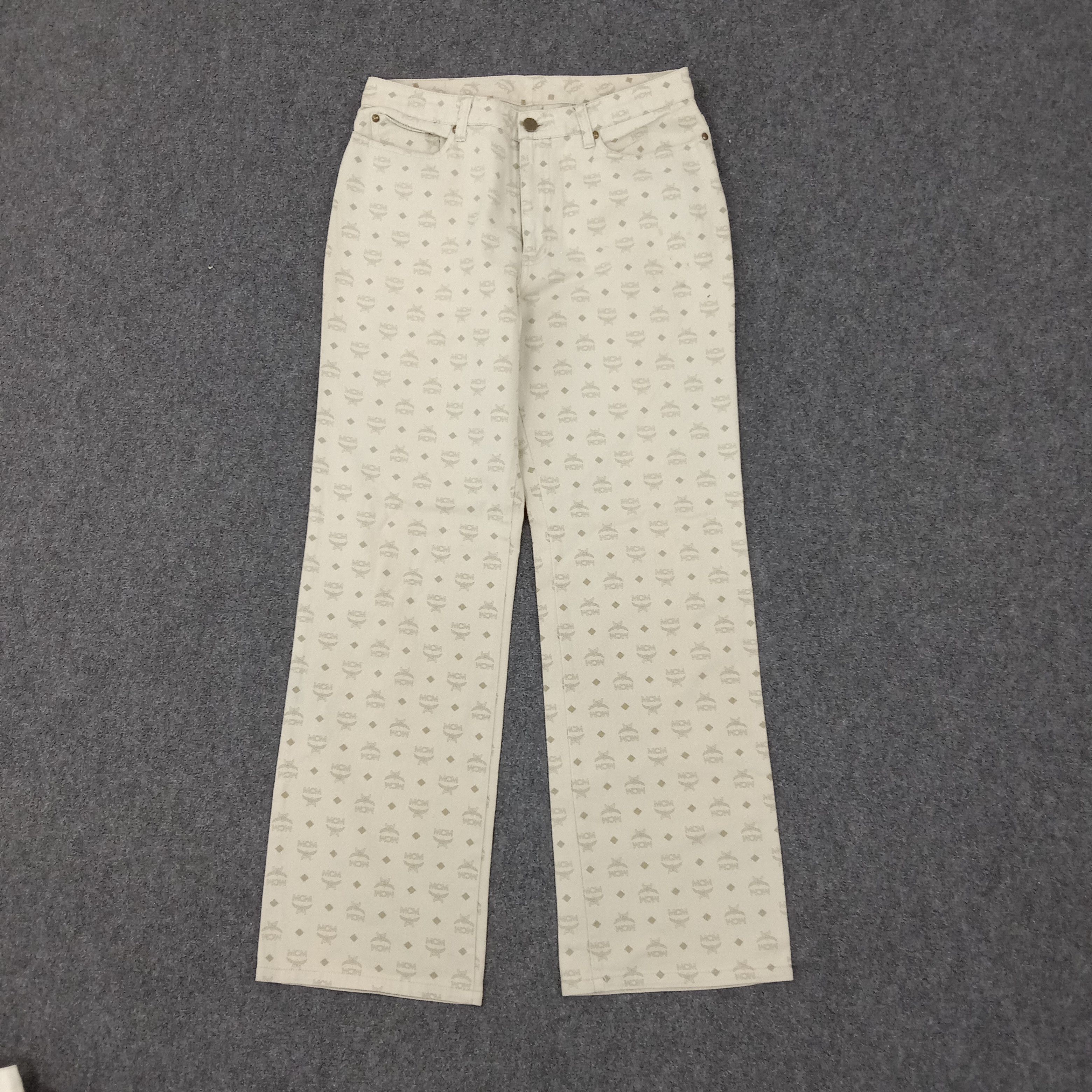 MCM × Vintage MCM Legere Designer Brand Monogram Pants Size US 29 - 5 Thumbnail