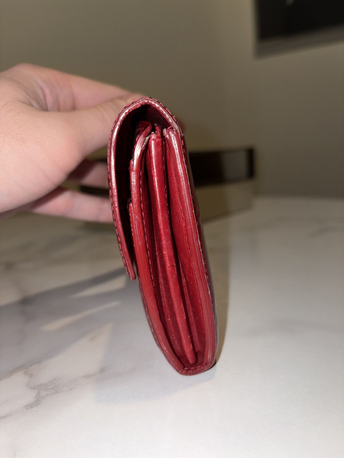 Louis Vuitton Red Louis Vuitton Vernis Long Wallet Size ONE SIZE - 4 Thumbnail