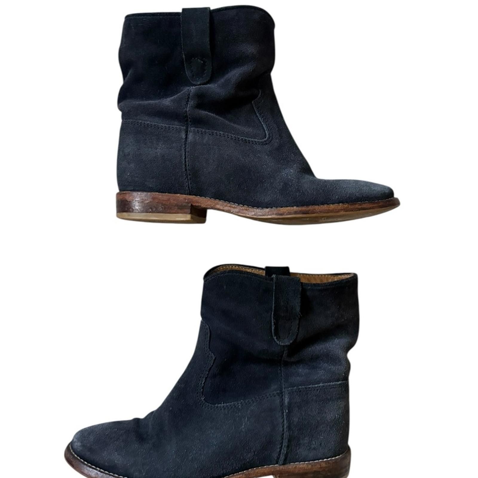 Isabel Marant Isabel Marant Crisi Suede Leather Ankle Boots Size Black Size US 8 / IT 38 - 9 Thumbnail