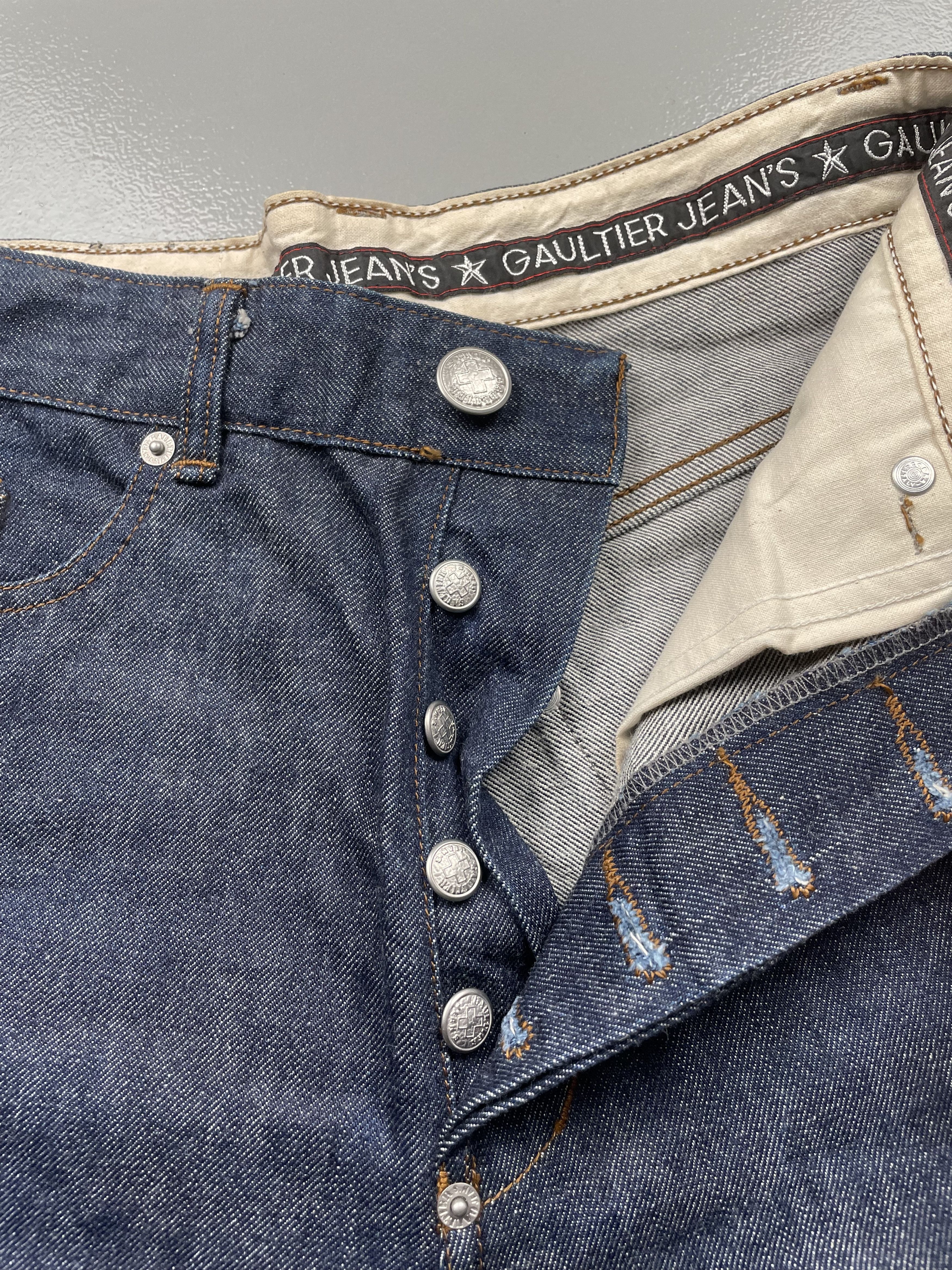 Jean Paul Gaultier vintage Gaultier Jean's embroidered jeans - size 30 Size 30" / US 8 / IT 44 - 7 Thumbnail
