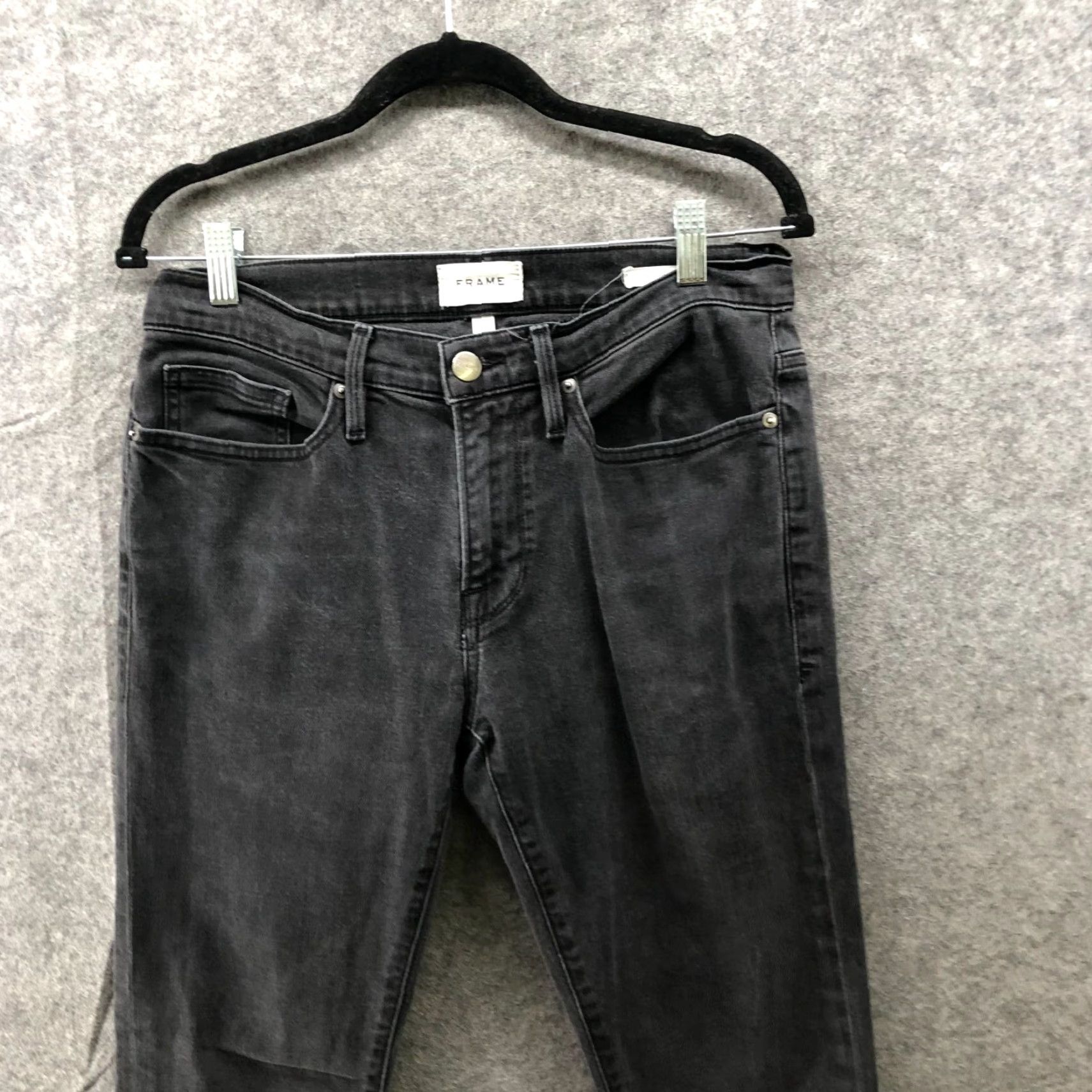 Frame FRAME L'Homme Skinny Jeans Mens 31x32 Denim Gray Stretch 5-Pocket 31 Inseam Slim Dark Cotton Blend Vintage No Size US 31 - 3 Thumbnail