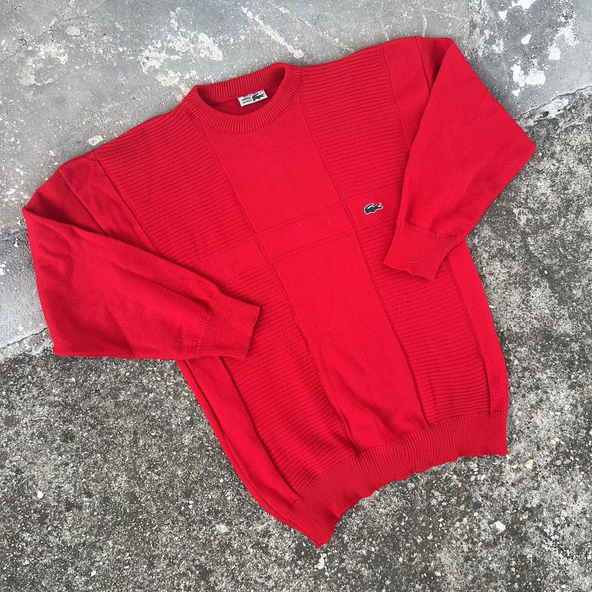 Izod × Lacoste × Vintage Lacoste Vintage Knit Sweater Red Sweatshirt Size US L / EU 52-54 / 3 - 2 Thumbnail