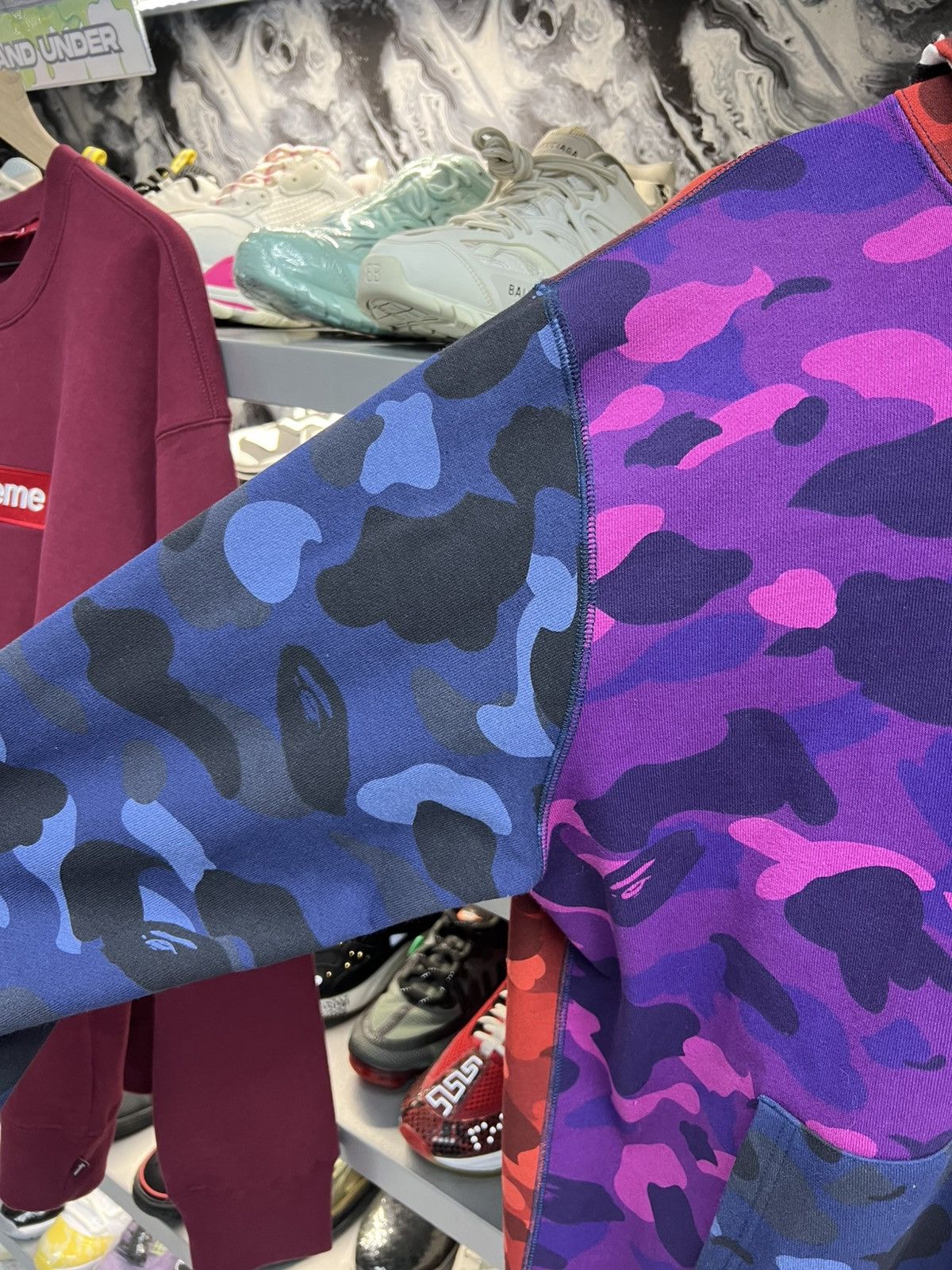 Bape Bape Color Camo Crazy Shark Full Zip Hoodie Size US XL / EU 56 / 4 - 5 Thumbnail