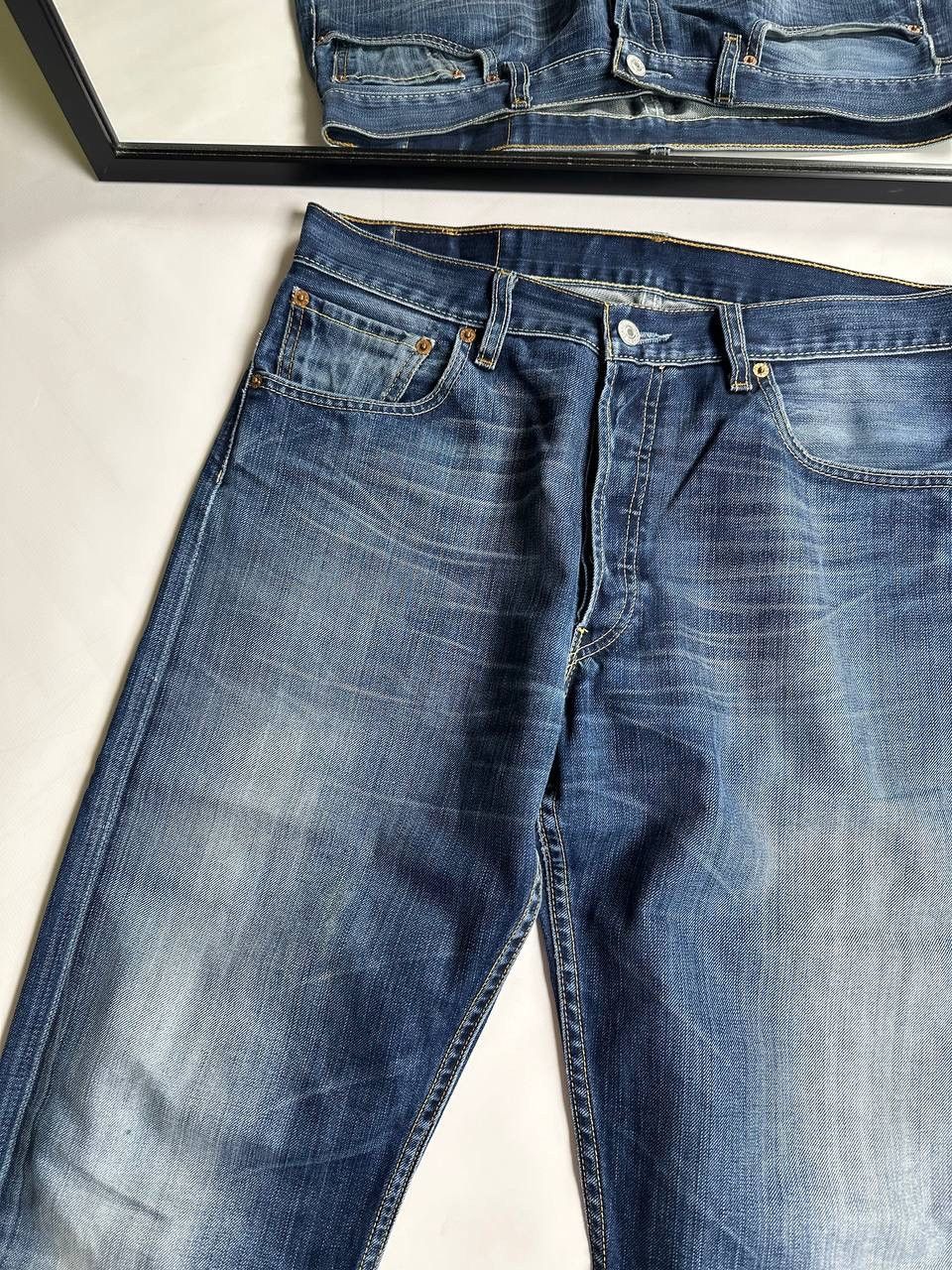 Levi's Vintage 90s Faded Washed Levis 501 Wide Jean Size US 34 / EU 50 - 9 Thumbnail