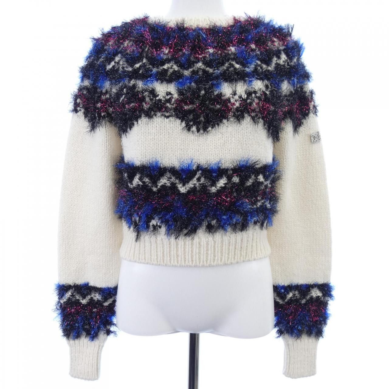 Chanel Chanel Chanel Cashmere Blend Knit Top Textile Tops P71555K10323 DUTY FREE for USA Size ONE SIZE - 1 Thumbnail