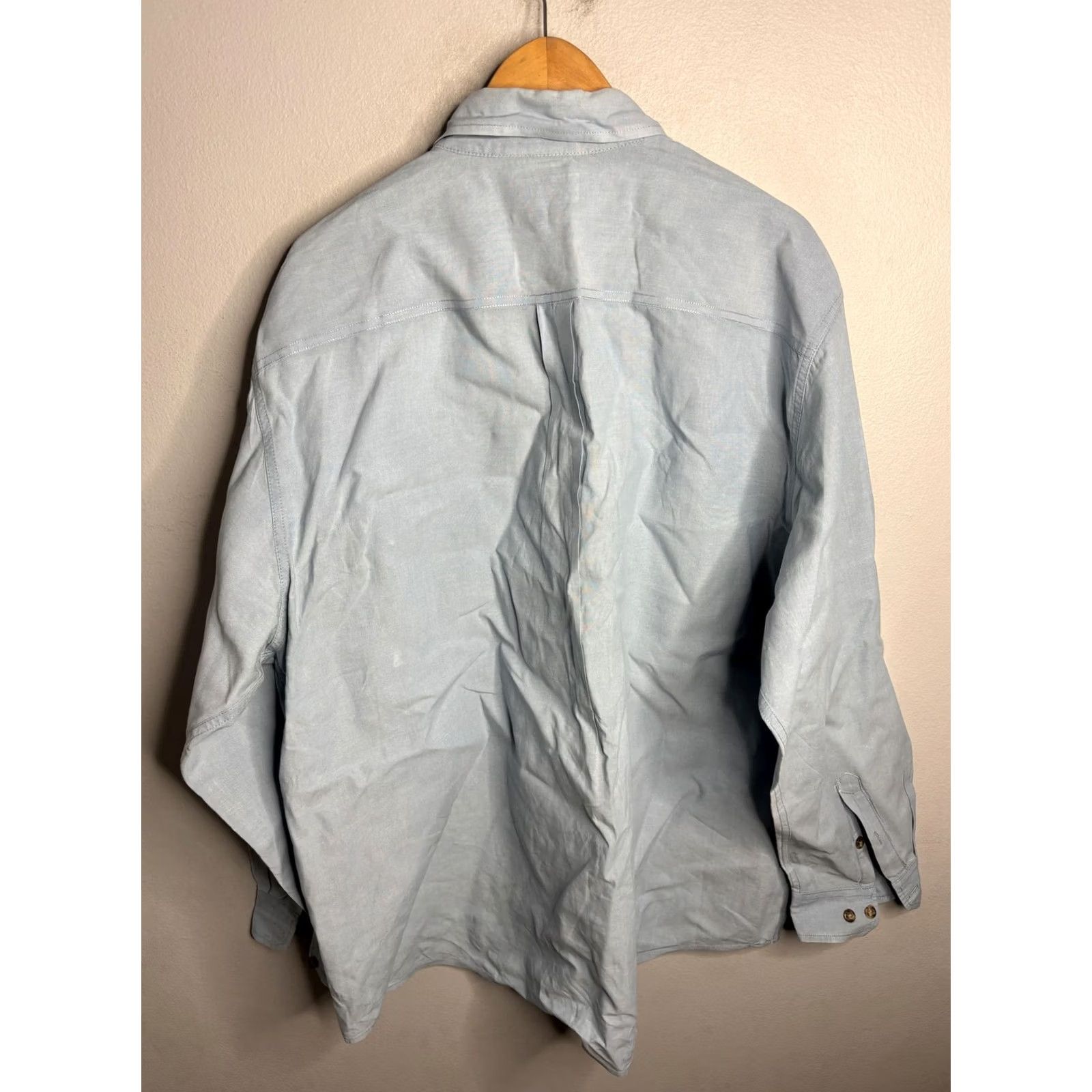 Carhartt Carhartt Shirt Mens 2XL Light Blue Button Down Long Sleeve Workwear S202 CBL Size US XXL / EU 58 / 5 - 6 Thumbnail