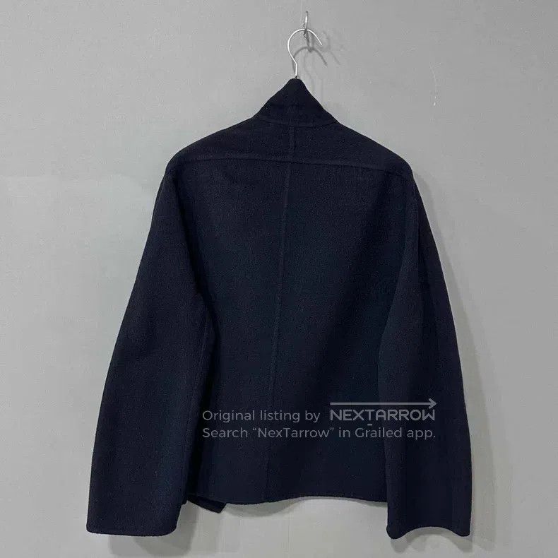Hermes Hermes Navy blue leather buttoned cashmere coat Size XXS / US 00 / IT 34 - 3 Thumbnail