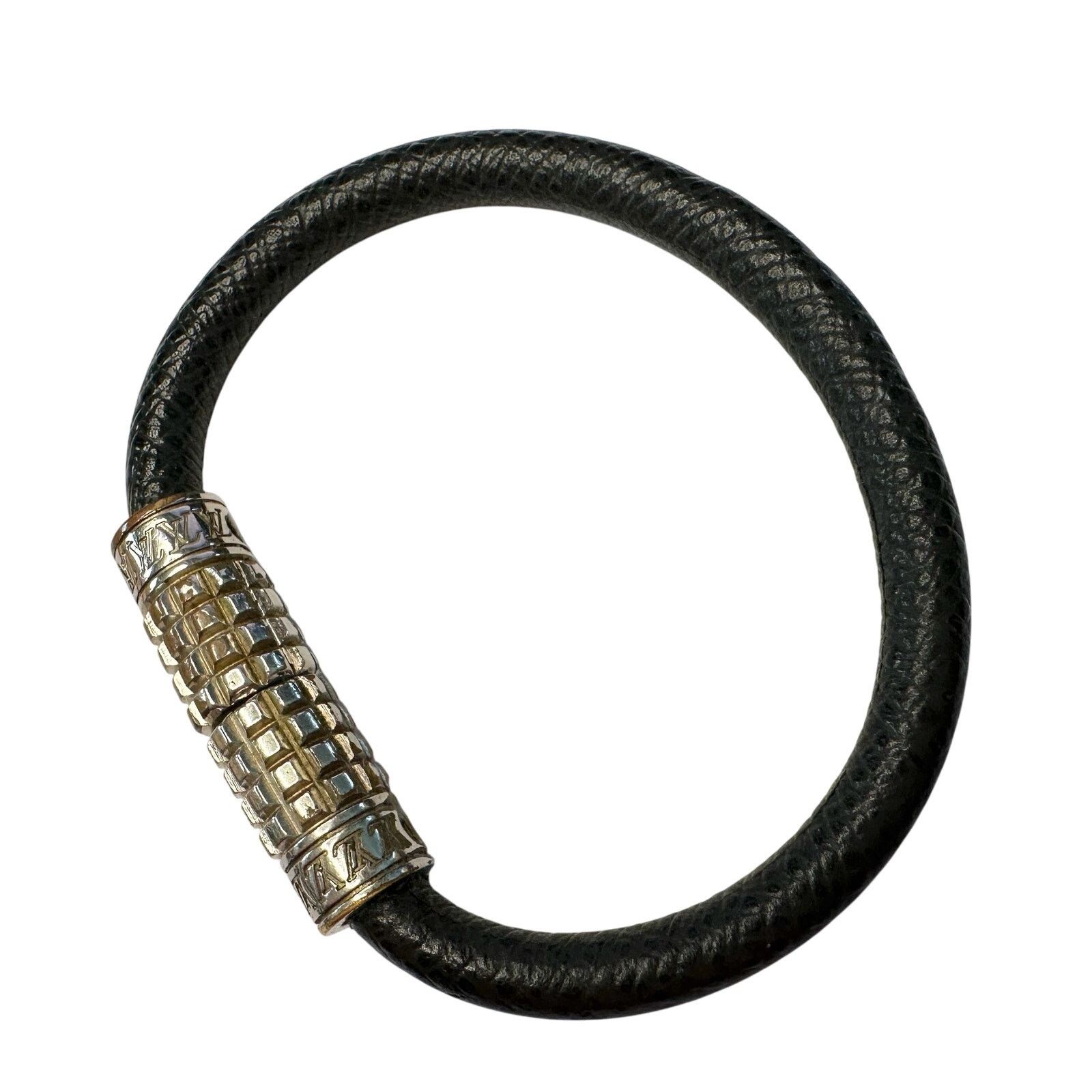 Louis Vuitton Louis Vuitton Black Taiga Leather Digit Bracelet w Box & Bag Size ONE SIZE - 2 Thumbnail