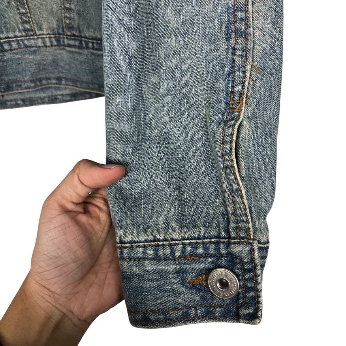 Hysteric Glamour 📌Vintage Cropped Biker Denim Jacket Mamaikuko de Paris Size US M / EU 48-50 / 2 - 15 Thumbnail