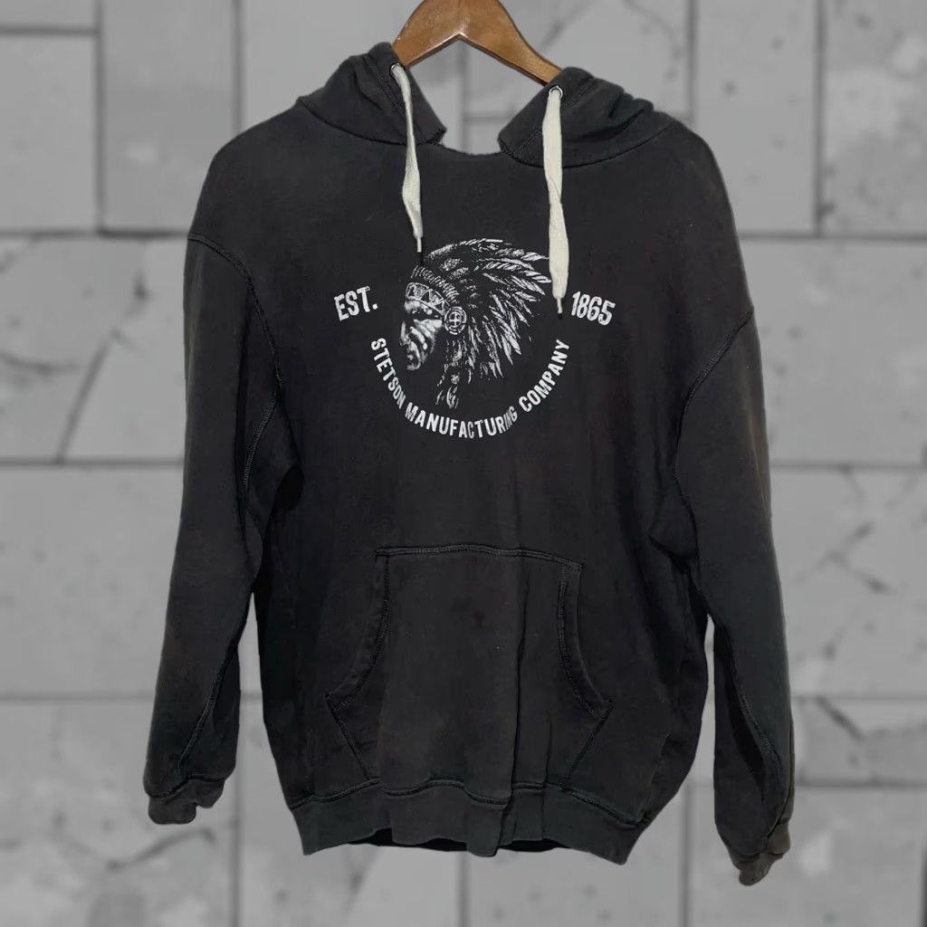 Stetson Stetson Hoodie Mens Size M Gray Drawstring Pullover Size US M / EU 48-50 / 2 - 1 Thumbnail
