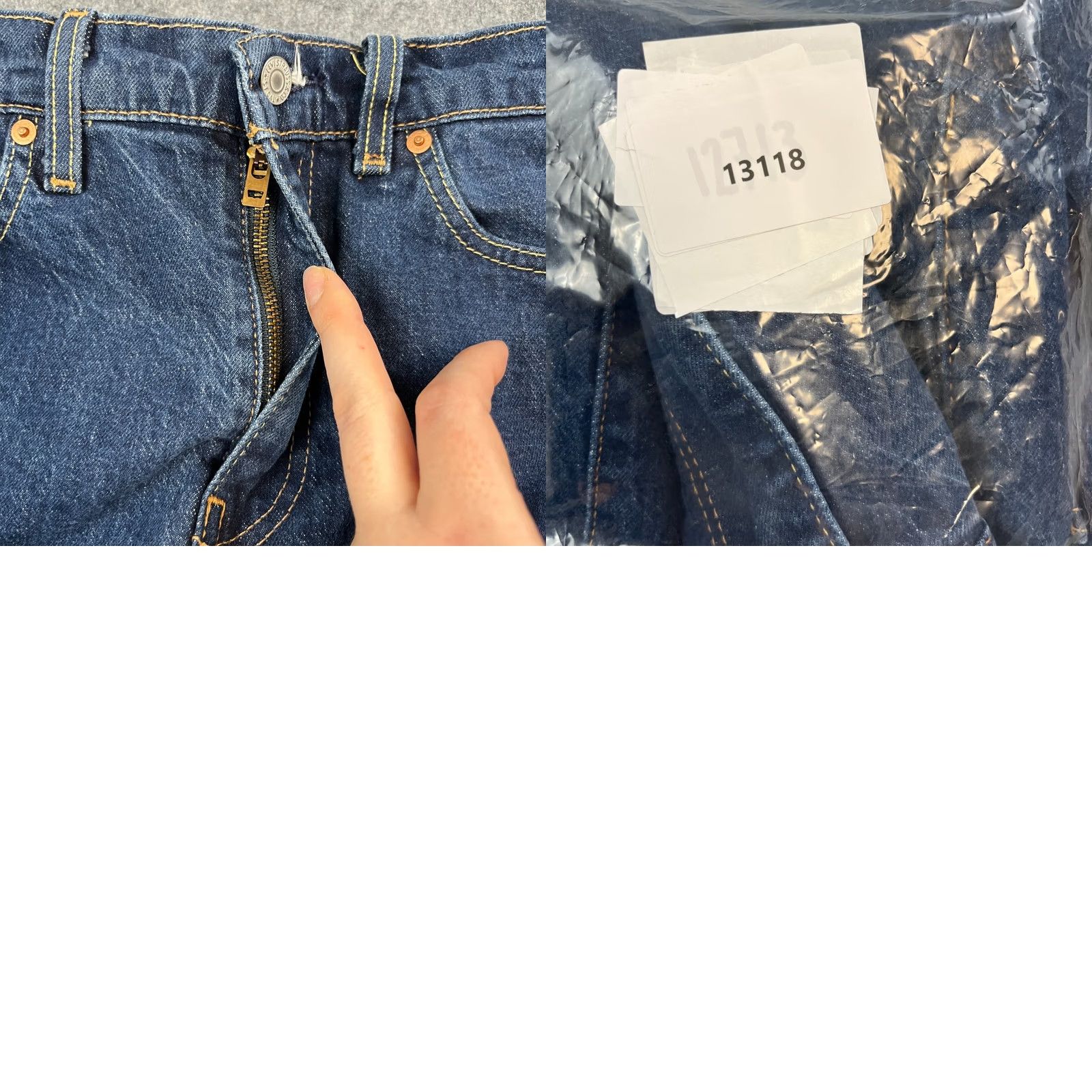Levi's Levi's Mens Jeans Regular Straight 30 32 Blue Indigo Denim 5-Pocket Design Zip Tabs Vintage No Mens Jeans Regular 30 in Inside Leg 32 in Middle Wash Size US 30 / EU 46 - 9 Thumbnail