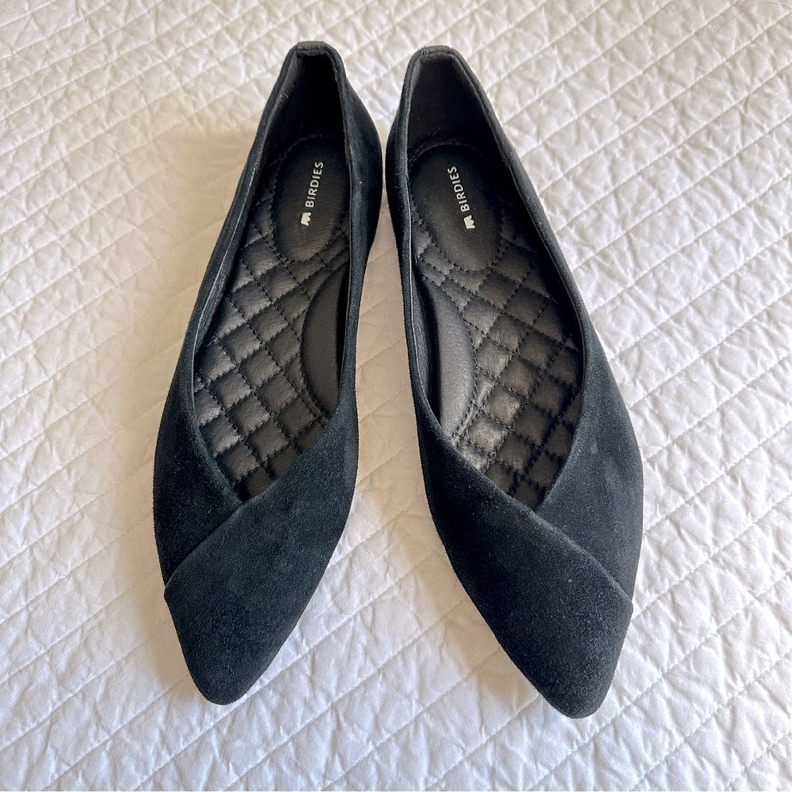 Other BIRDIES The Goldfinch Pointed Toe Ballet Flats Black Suede 9 Size US 9 / IT 39 - 5 Thumbnail