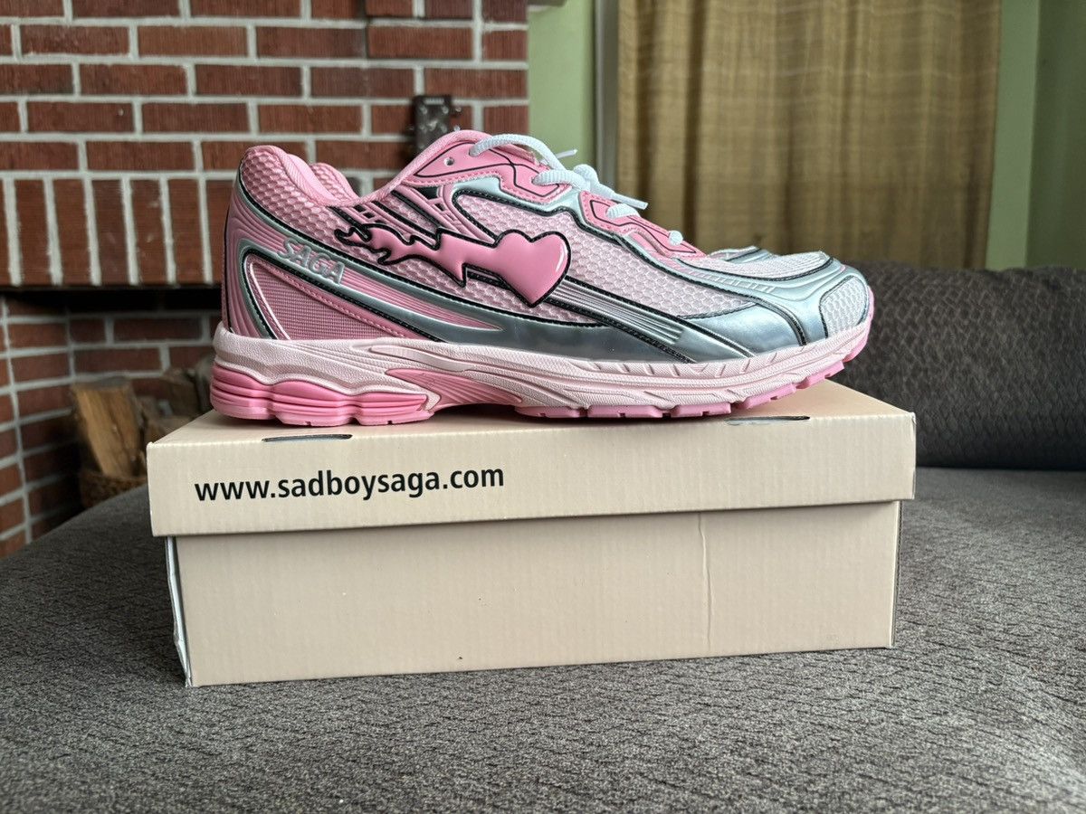 Other Sad Boy Saga Pink Ribbon Trainers Size US 13 / EU 46 - 3 Thumbnail
