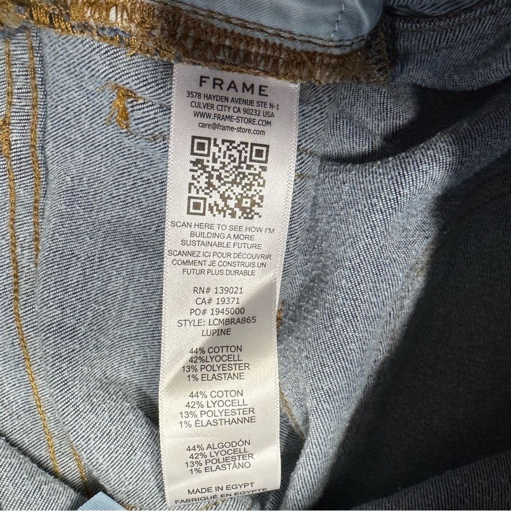 Frame NWT New $245 Frame Le Crop Raw Hem Mini Bootcut Jeans In Ra Size 24" / US 00 / IT 34 - 7 Thumbnail