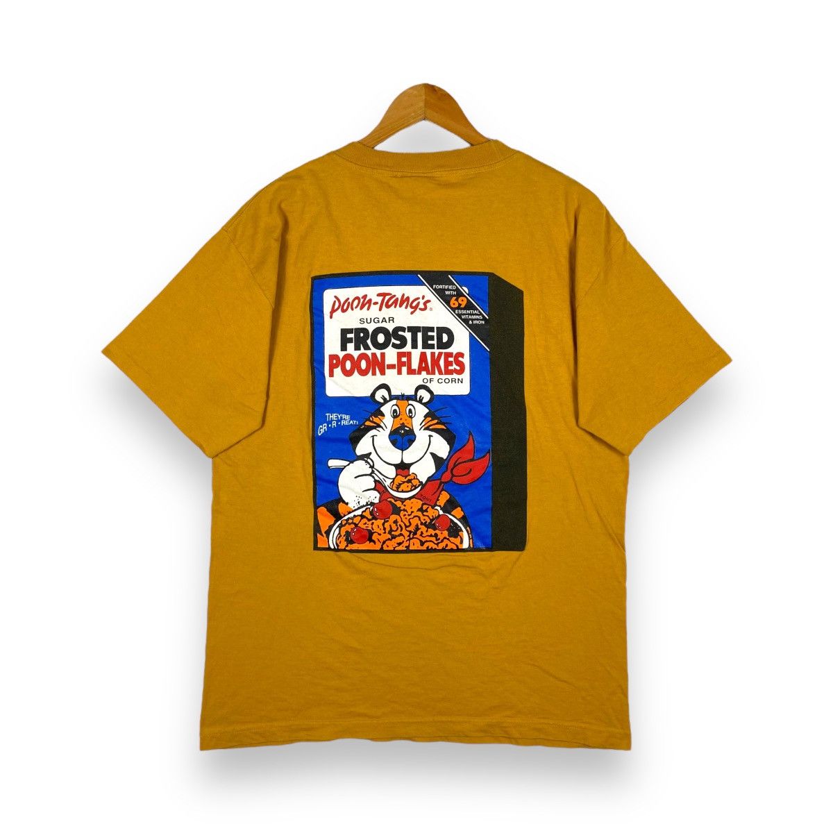 Vintage Vintage 90's POON-TANG'S Frosted Poon-Flakes Tee Size US L / EU 52-54 / 3 - 1 Thumbnail